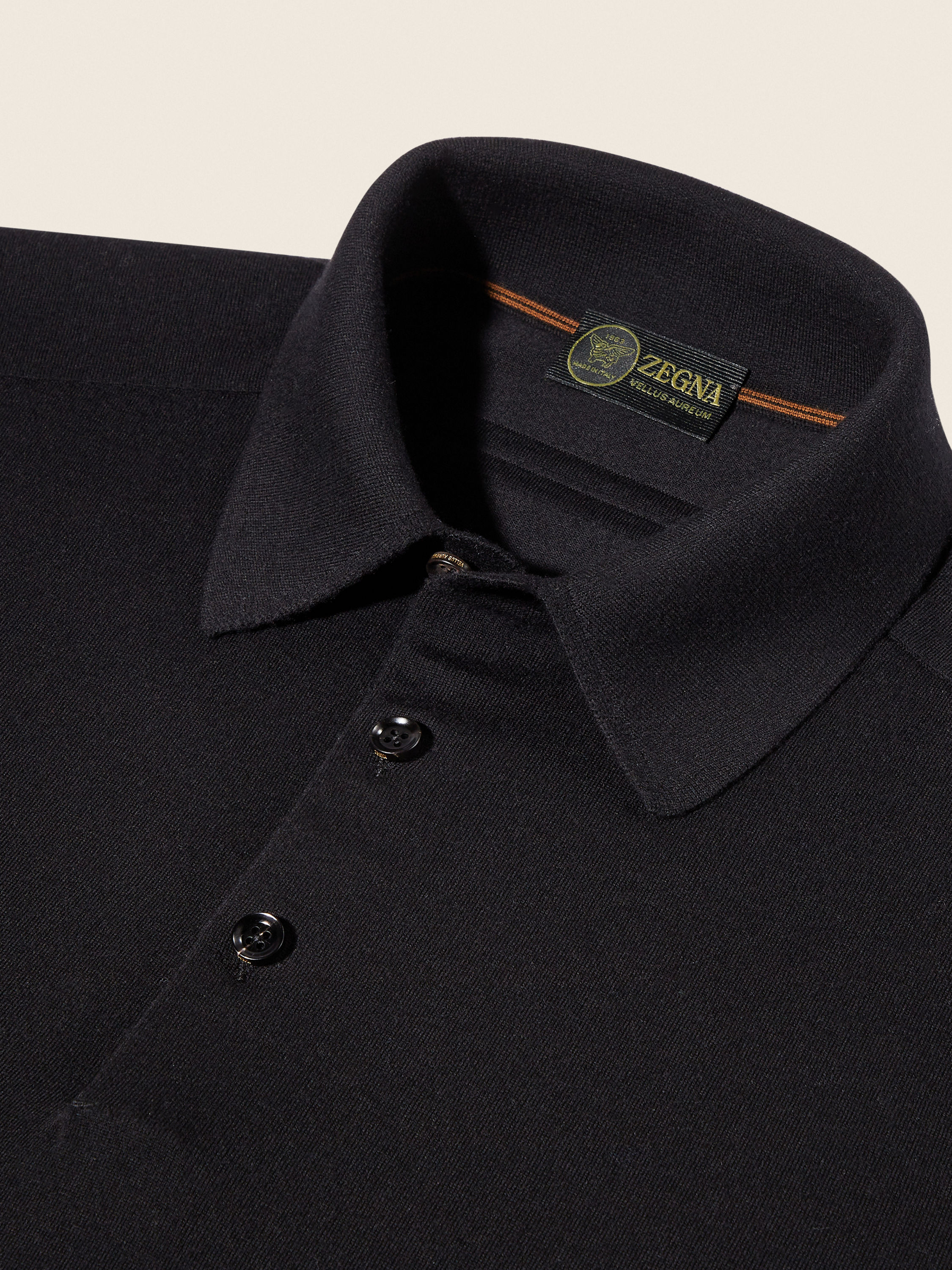 Black Vellus Aureum Polo Shirt Product detail photo #5