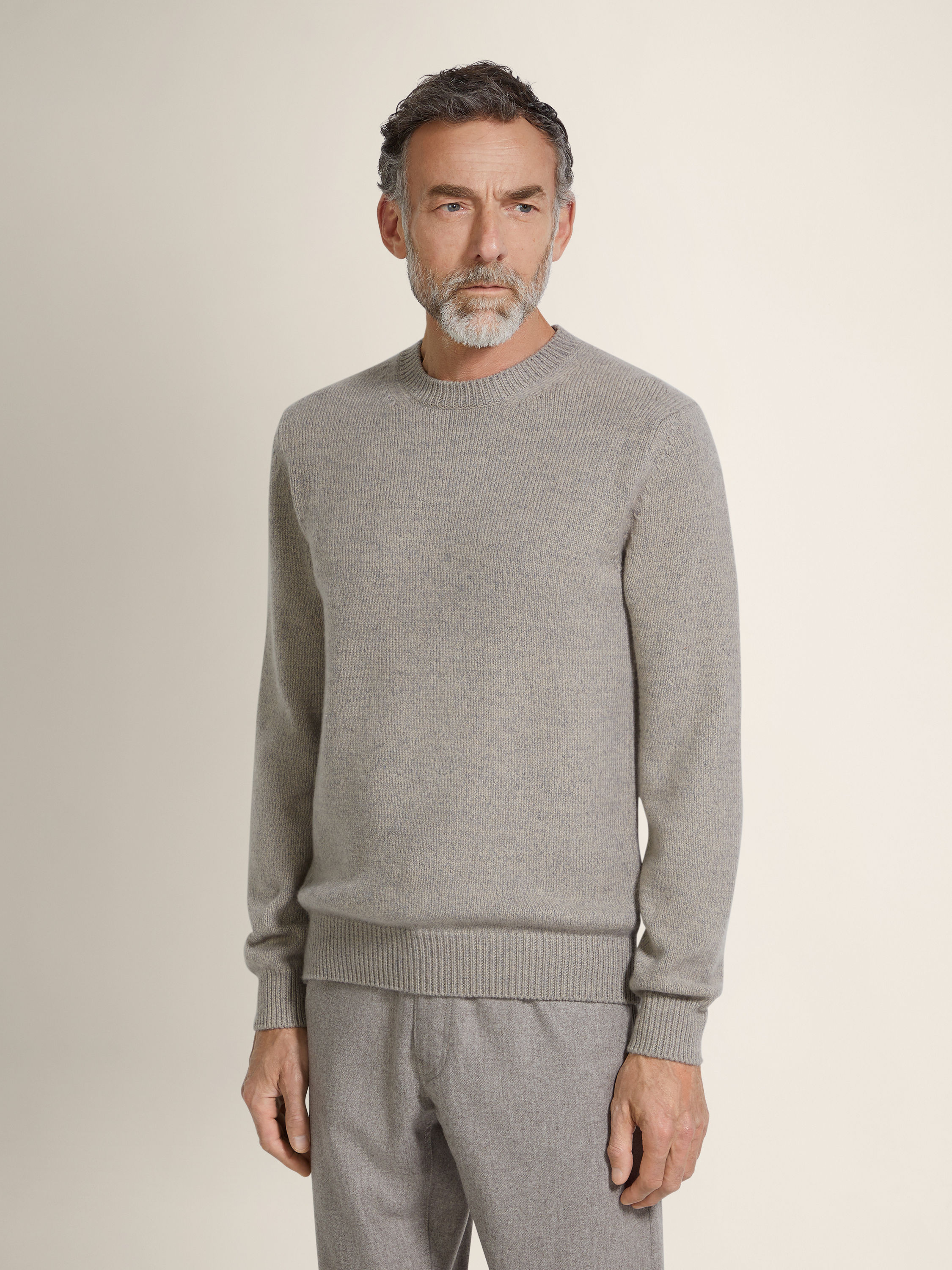 淺麻灰褐色 Vellus Aureum 圓領衫 產品細節圖 #3