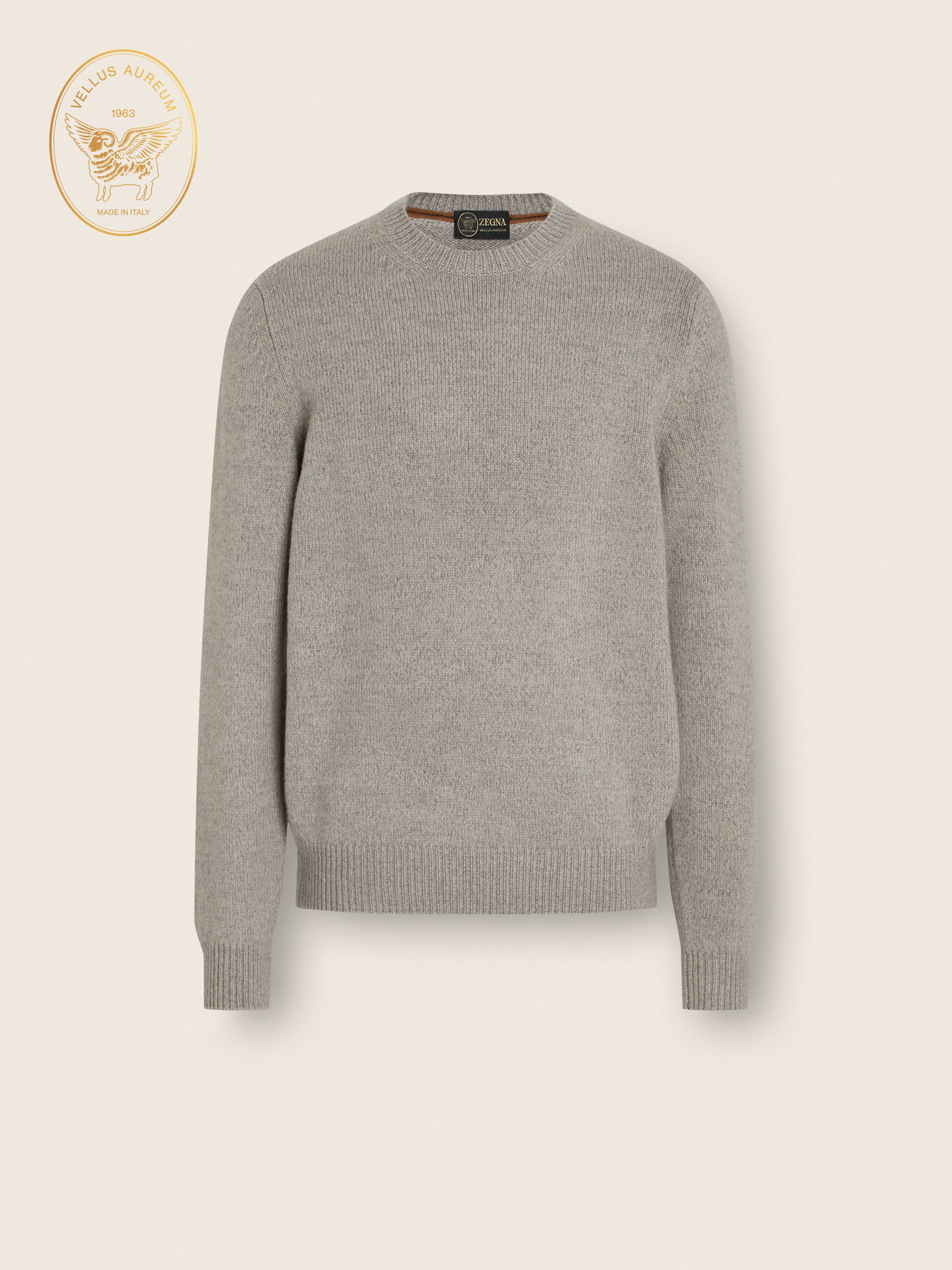 淺麻灰褐色 Vellus Aureum 圓領衫 產品主圖