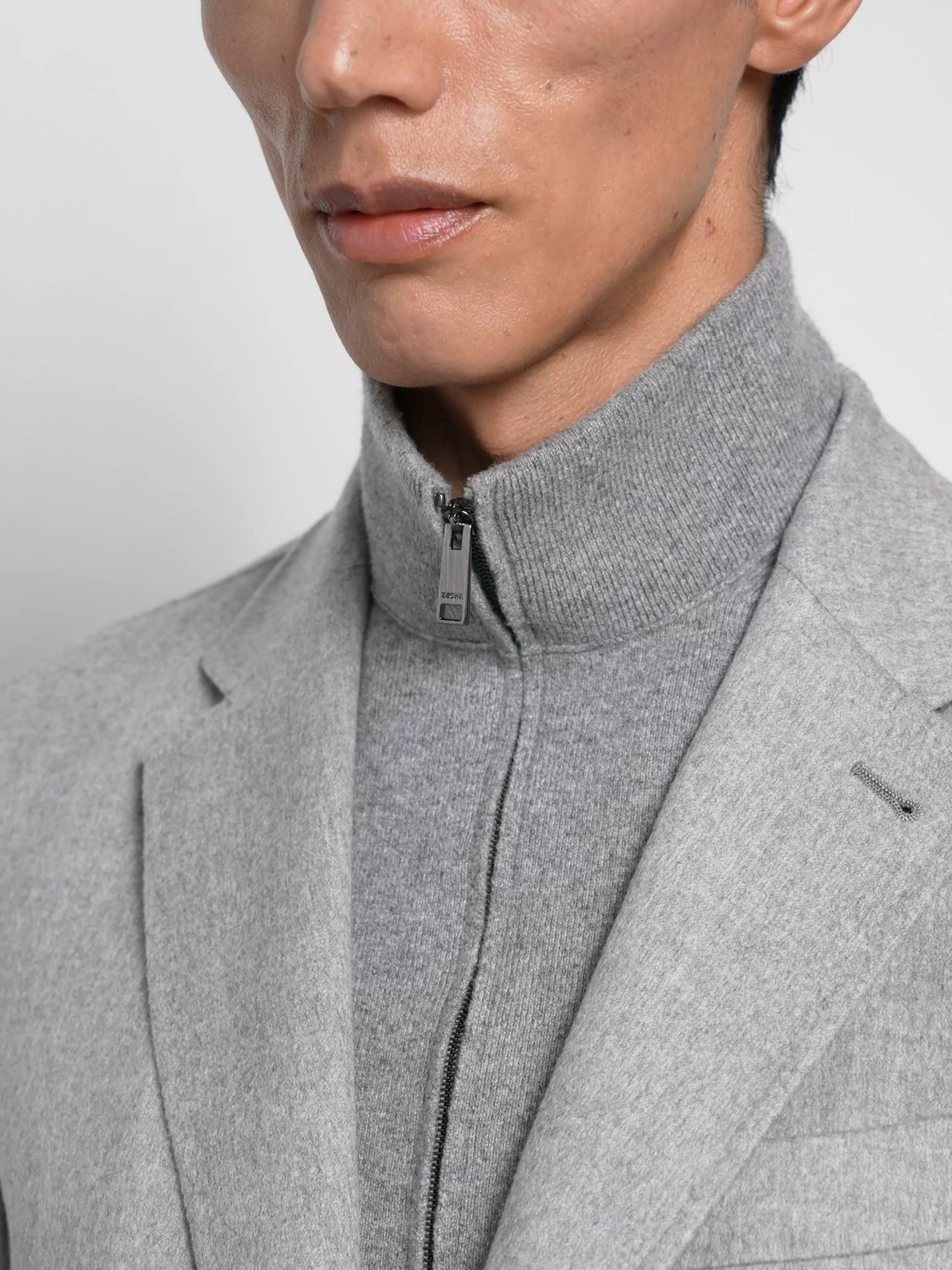 Grey Mélange Oasi Cashmere Jacket