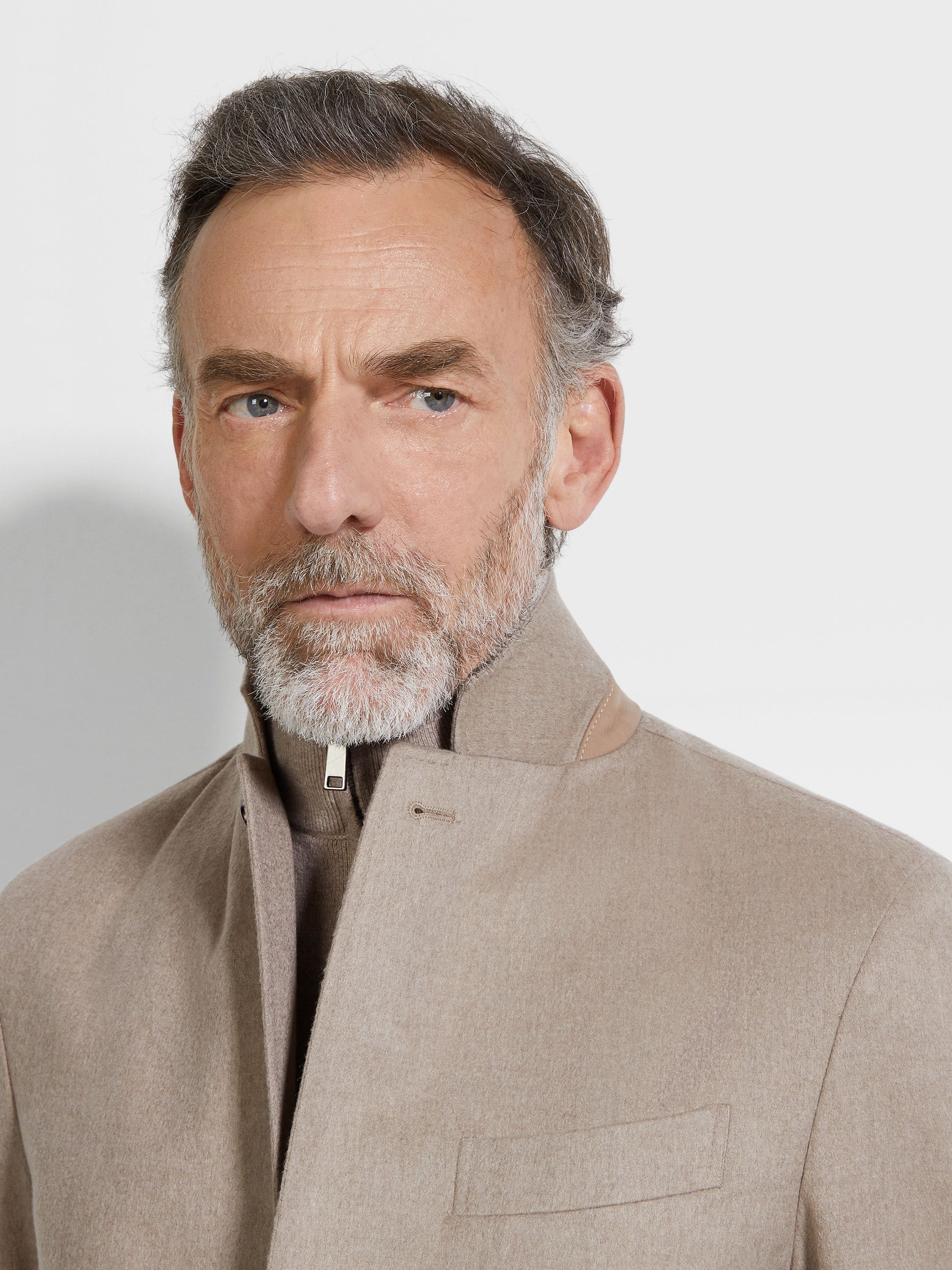 Giacca in Oasi Cashmere Tortora Chiaro Foto #2 di dettaglio del prodotto