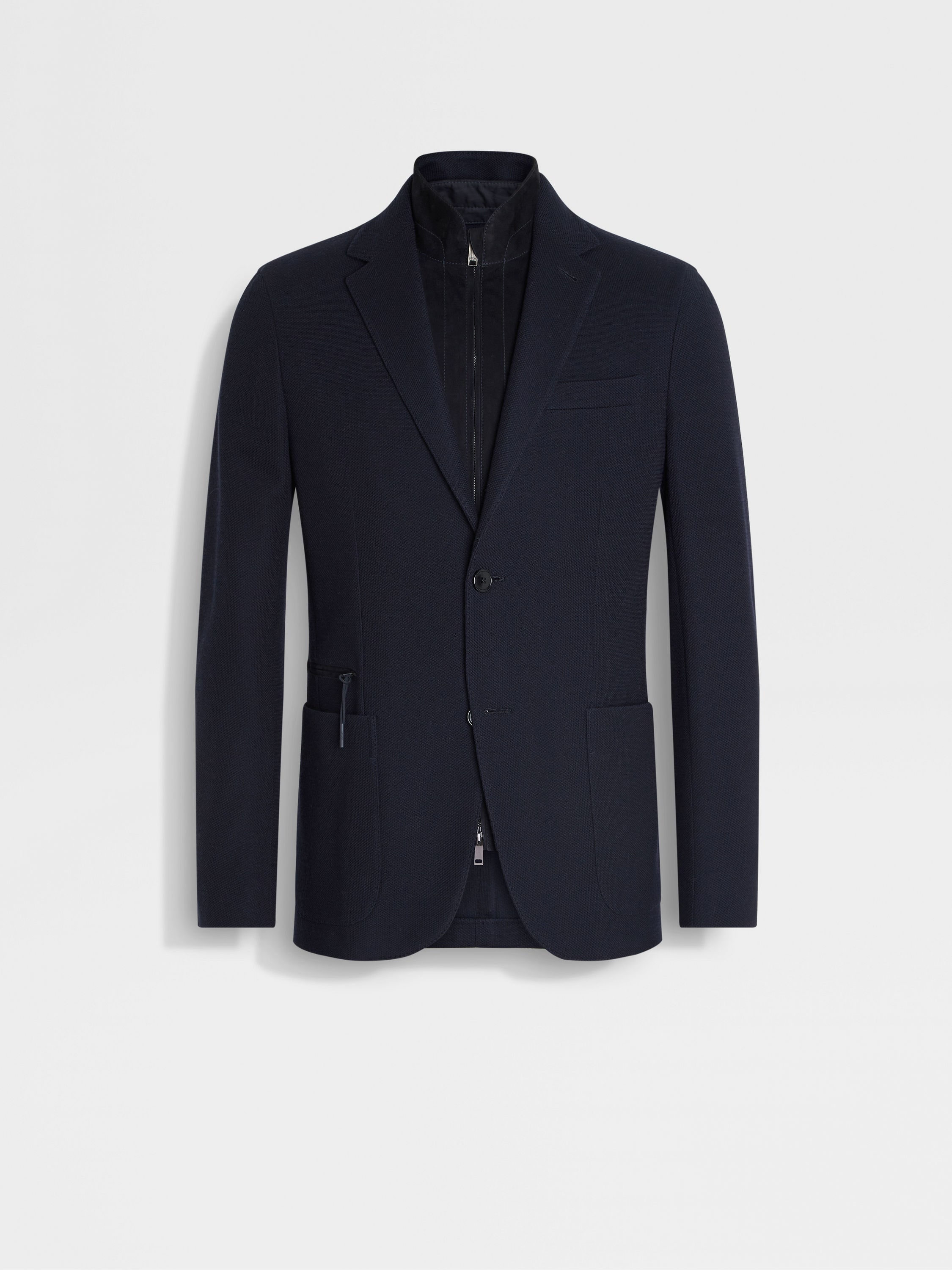 Navy Blue High Performance™ Jersey Sweater Jacket Main product photo