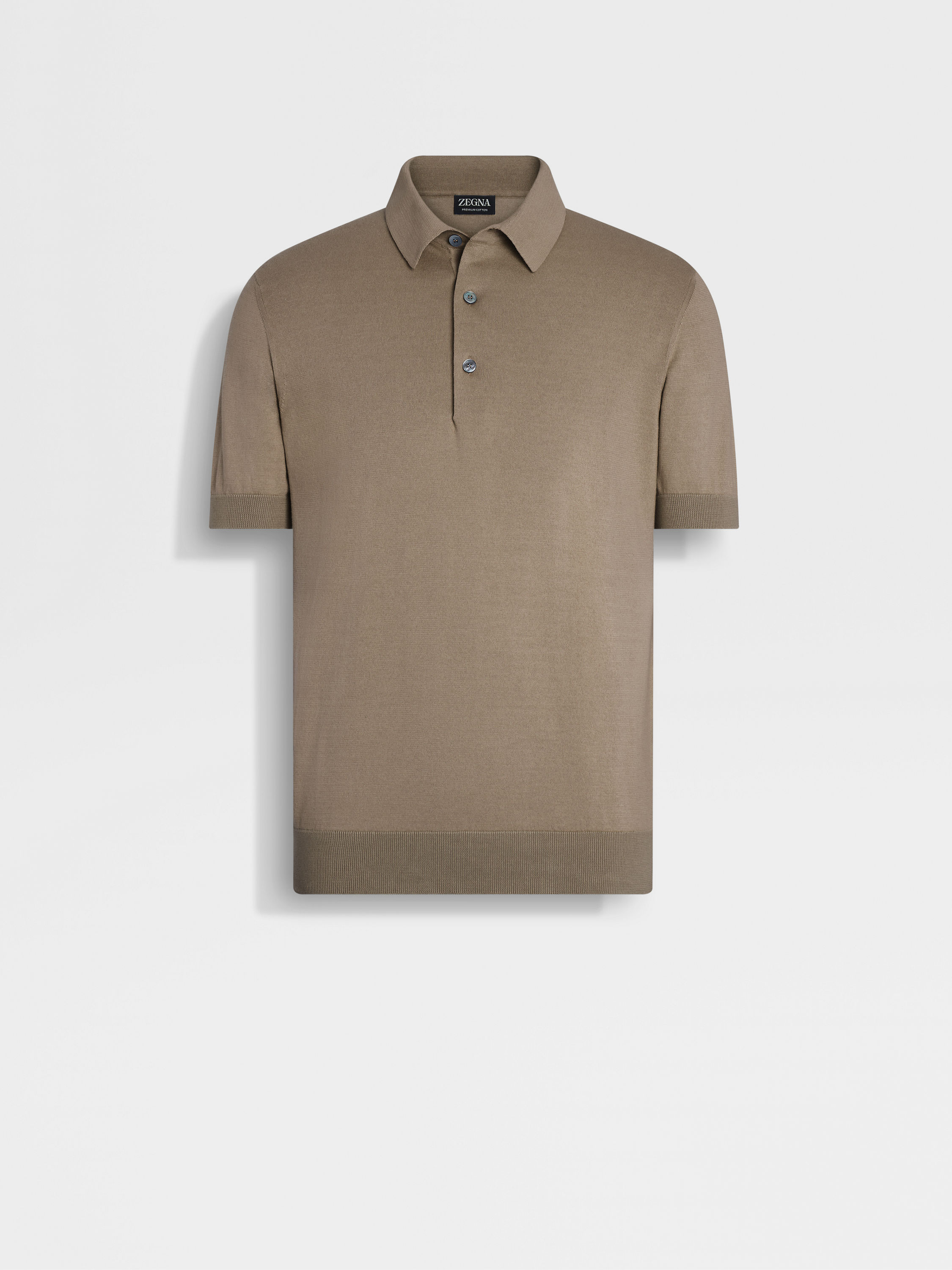 Polo en Premium Cotton Gris Pardo Claro Mixto Foto #1 de detalle del producto