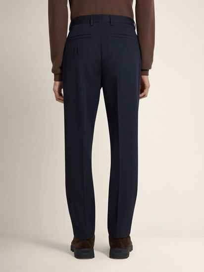 ネイビーブルー コットン&ウール パンツ SS26 35527444 | Zegna JP