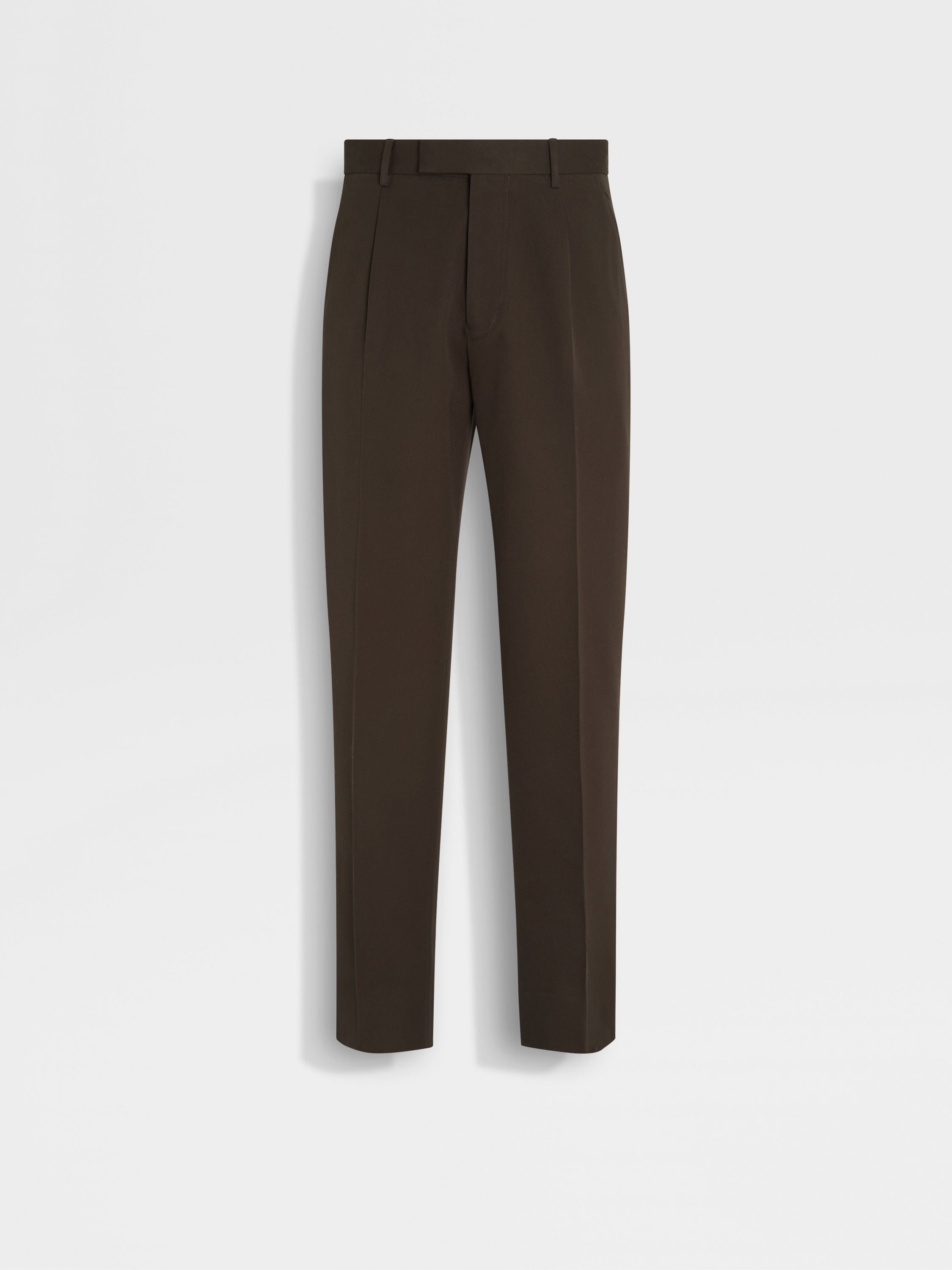 Dark Brown Cotton and Wool Pants Main product photo