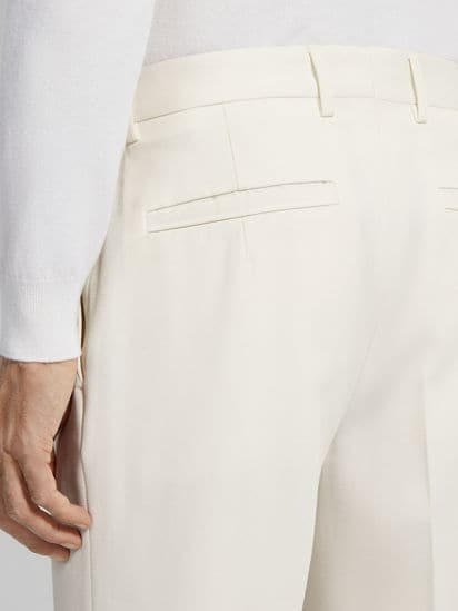 ホワイト コットン&ウール混紡パンツ SS26 35527467 | Zegna JP