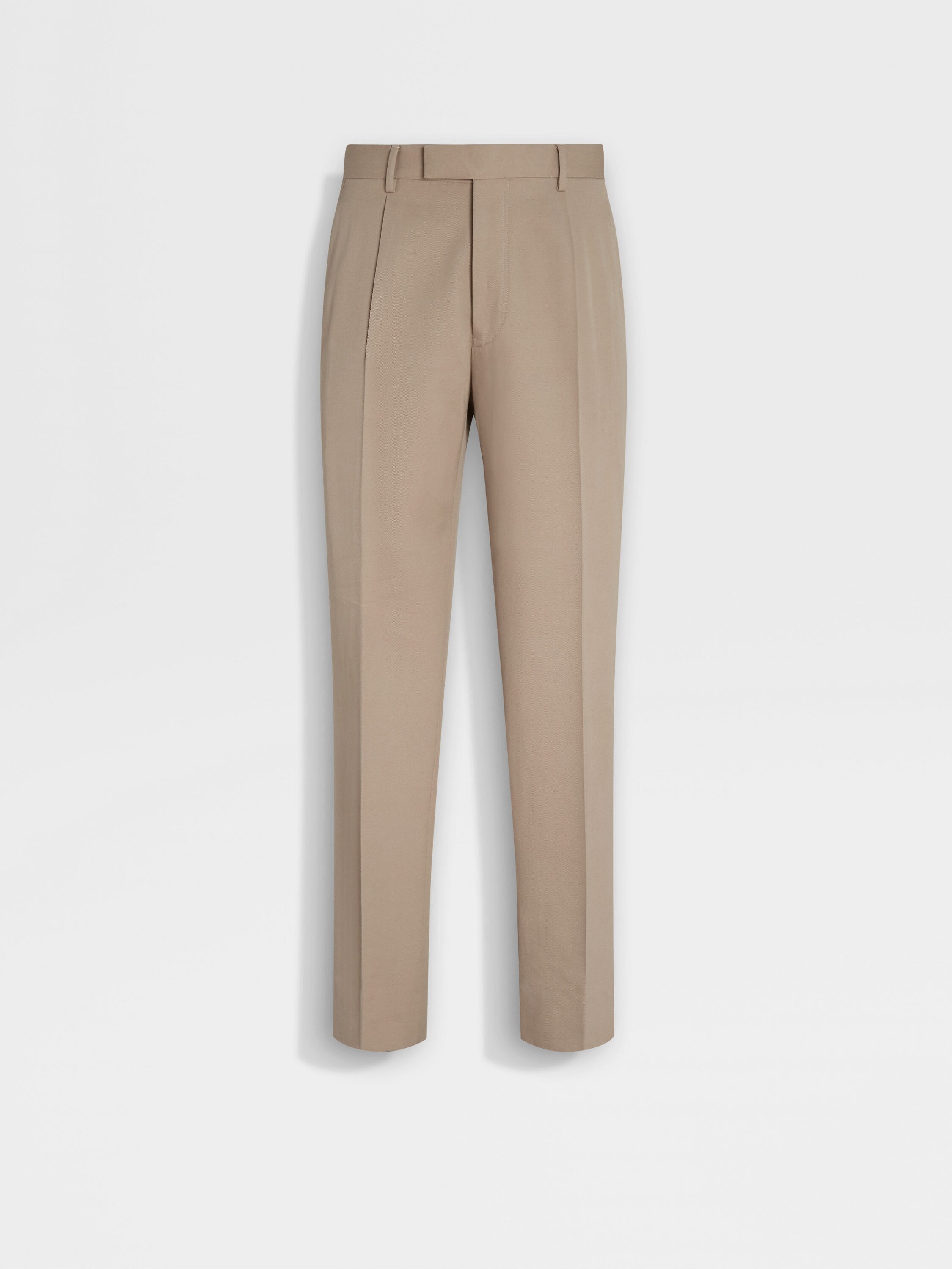Light Taupe Cotton and Wool Pants Main product photo