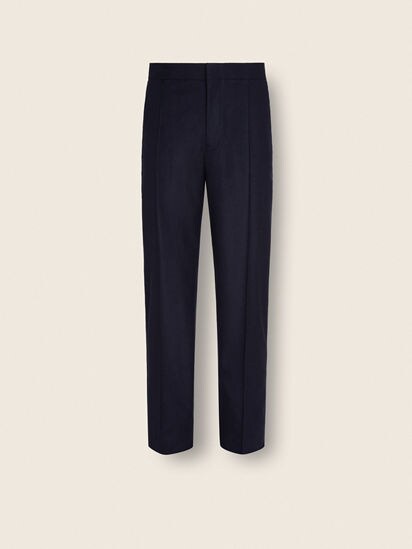 Navy Blue 15milmil15 Wool Silk and Cashmere Pants FW26 35570606