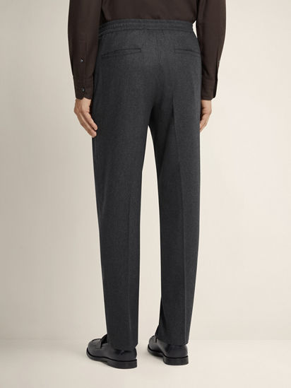 Dark Grey 15milmil15 Wool Silk and Cashmere Pants FW26 35570605