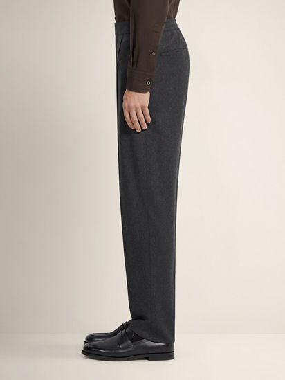 Dark Grey 15milmil15 Wool Silk and Cashmere Pants FW26 35570605