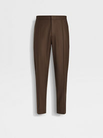 ワコマリア Zegna / STRAIGHT FIT TROUSERS M ZEGNA Straight-Leg Pleated Wool, Silk and Cashmere-Blend