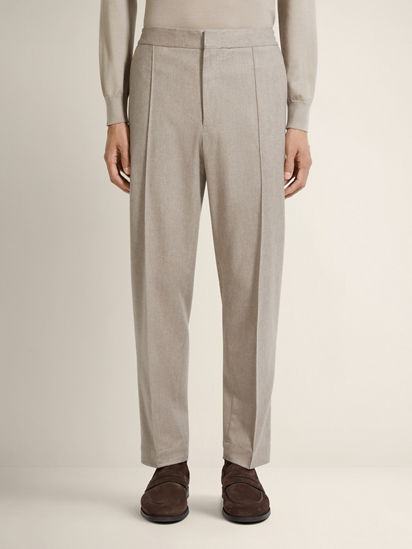 Light Taupe 15milmil15 Wool Silk and Cashmere Pants FW26 35570611
