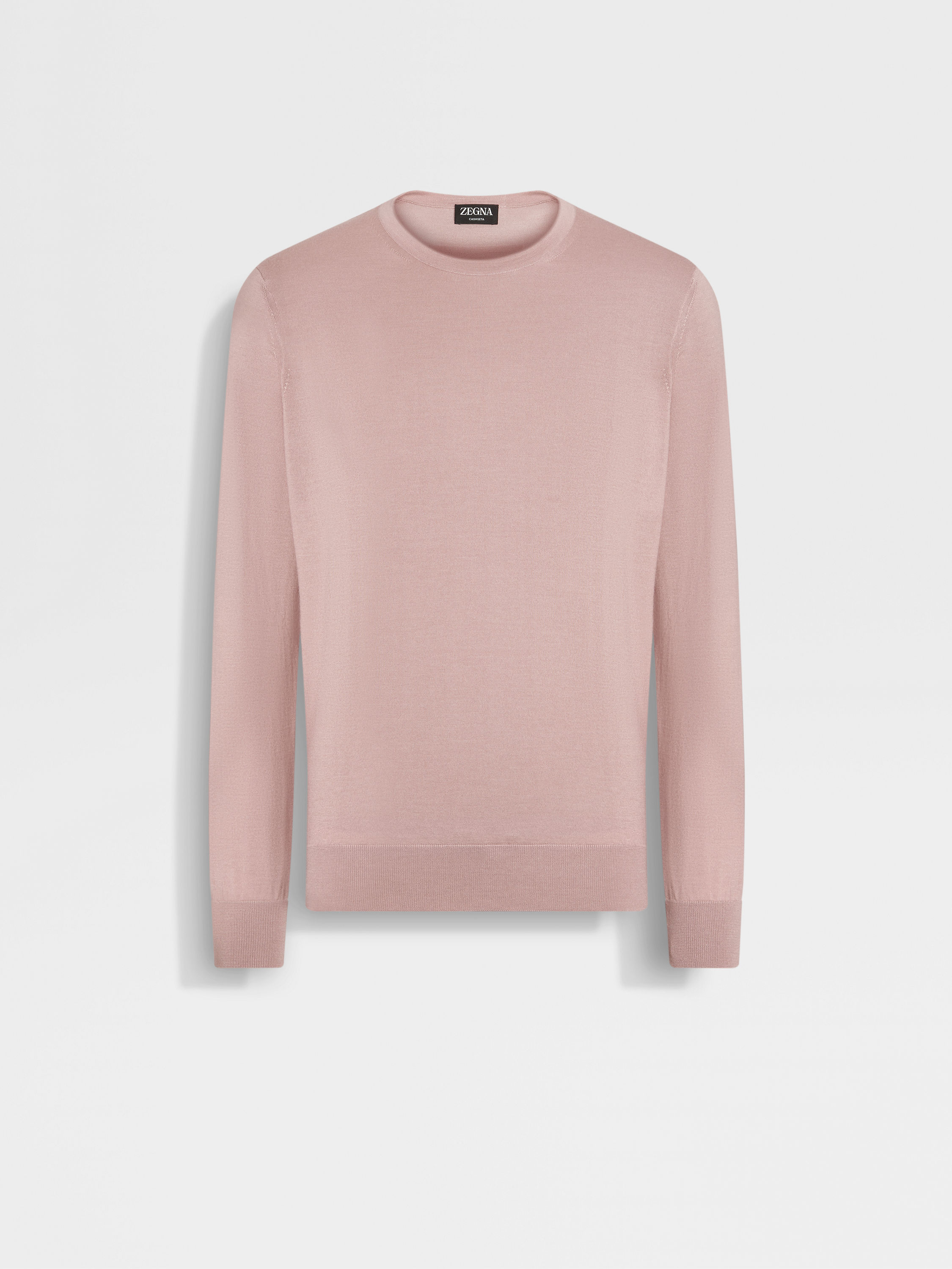 Light Pink Mélange Cashseta Crewneck Main product photo
