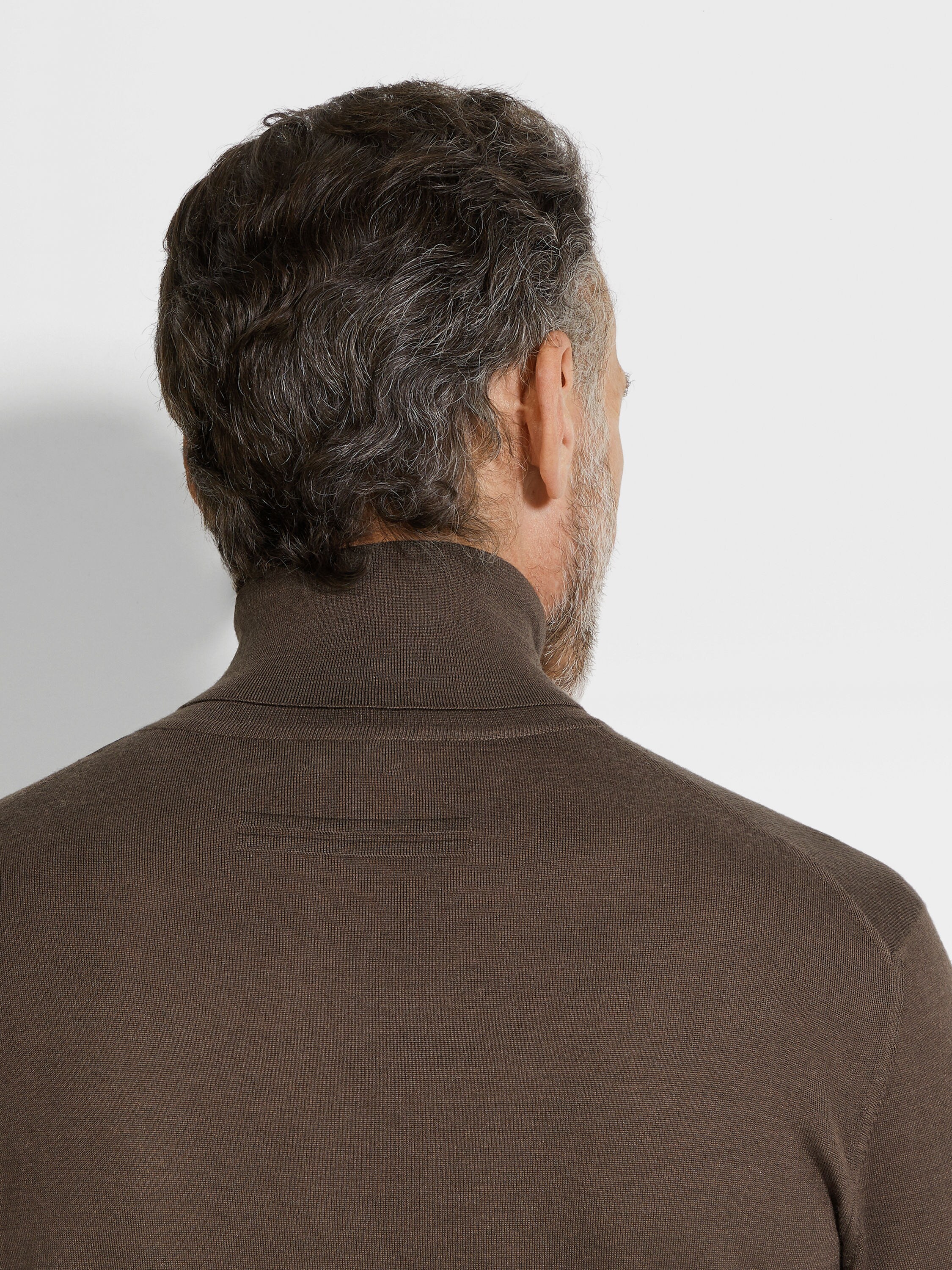 Brown Mélange Cashseta Turtleneck Product detail photo #1