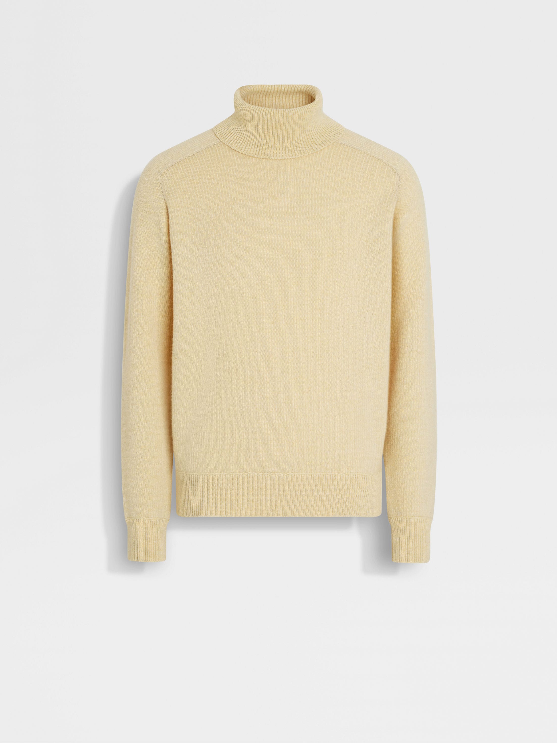 Pastel Yellow Multimélange Cashmere Turtleneck Main product photo
