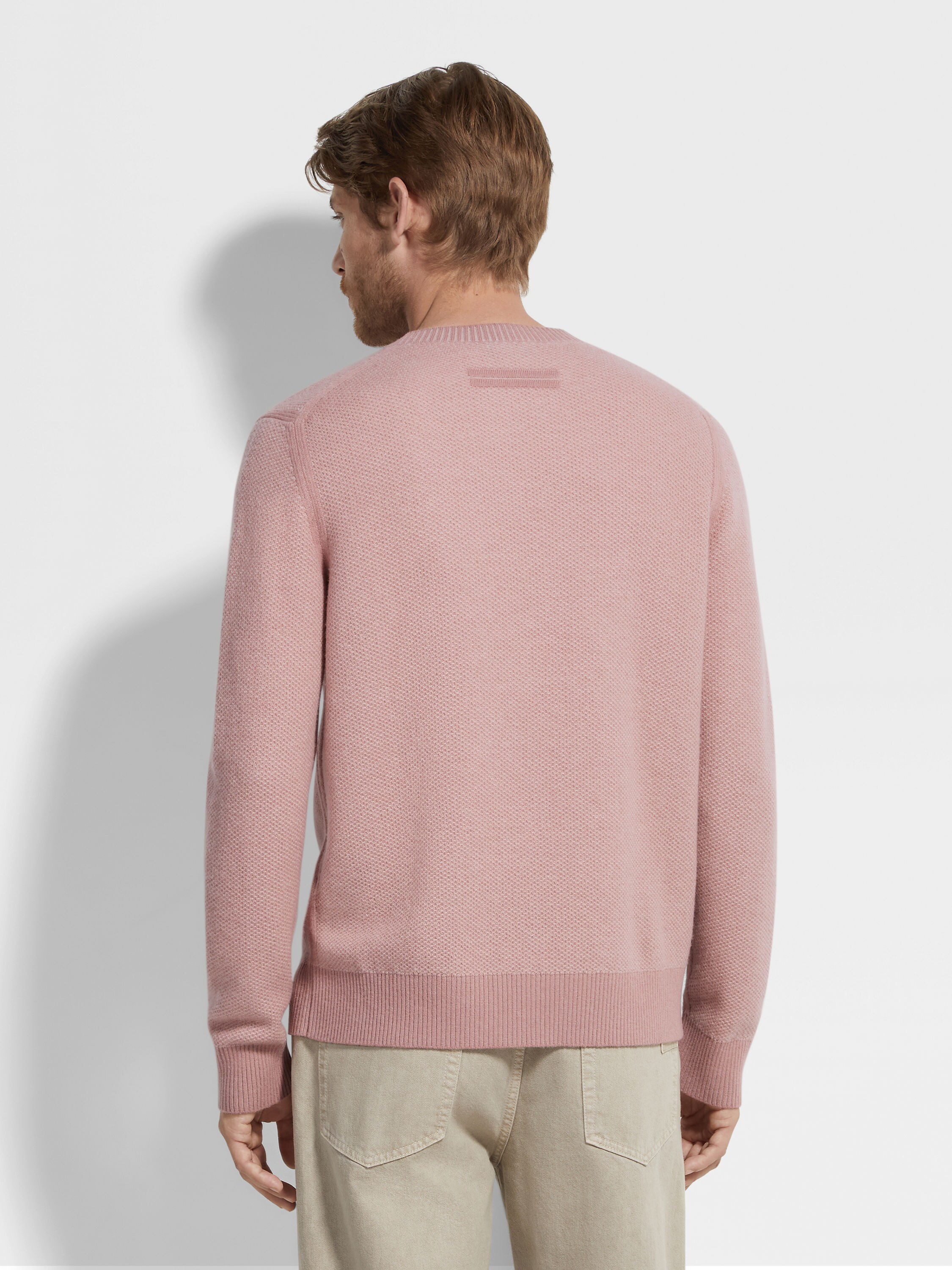 Dust Pink Oasi Cashmere Crewneck Product detail photo #4