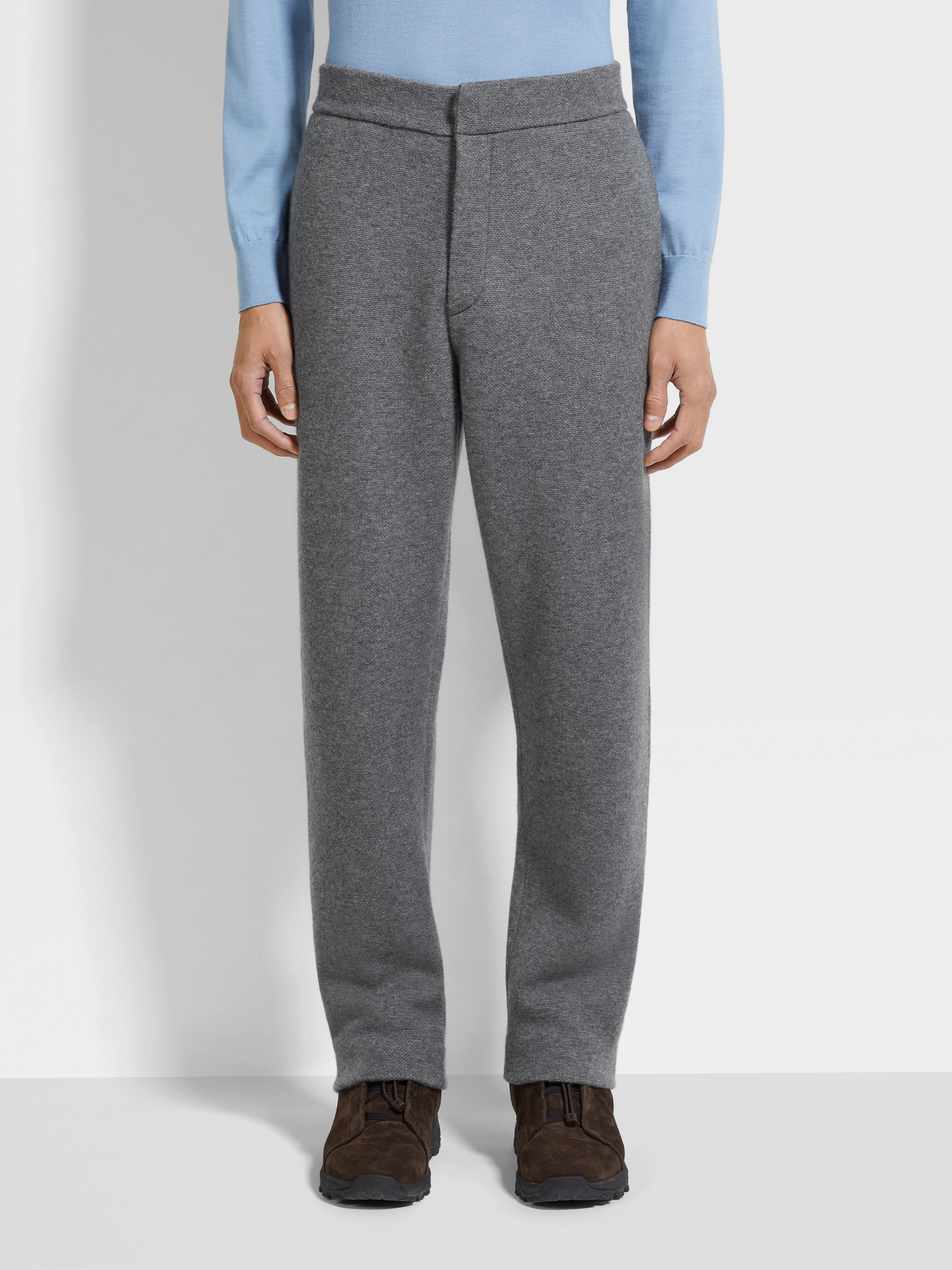 Grey Oasi Cashmere Pants Product detail photo #4