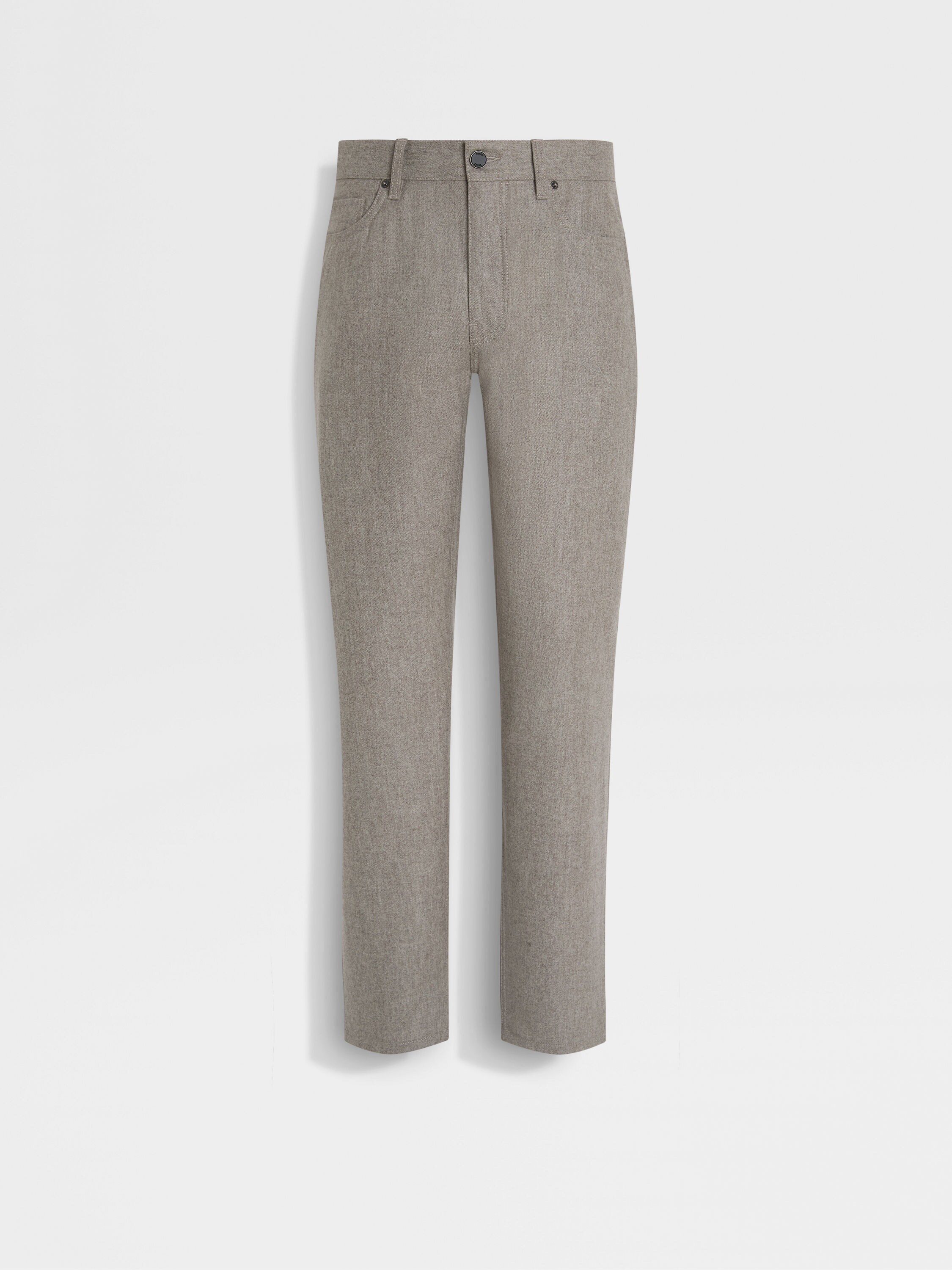 Pantaloni Roccia in Lana e Cashmere Tortora Chiaro Foto #1 di dettaglio del prodotto