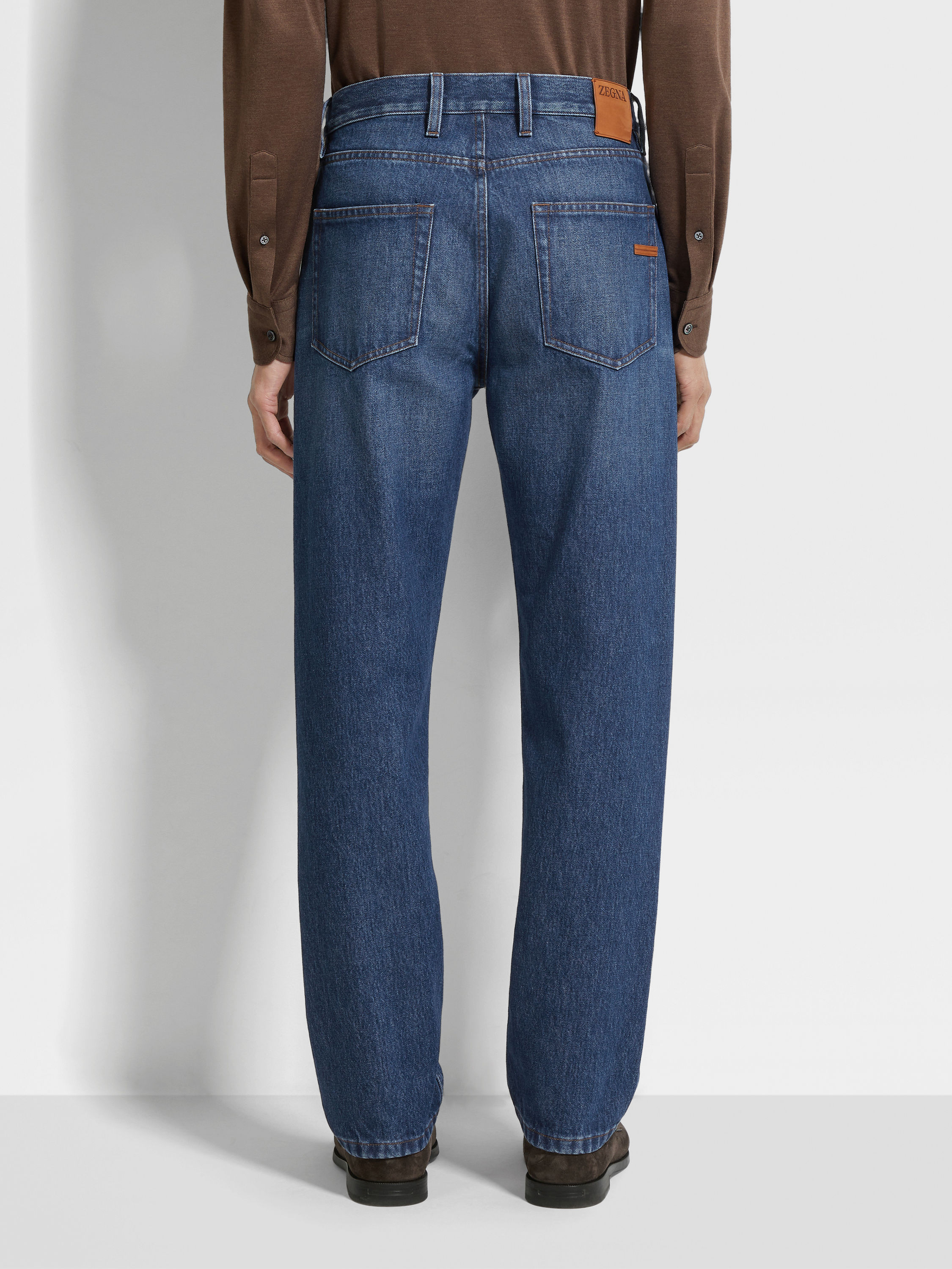 インクブルー ストーンウォッシュ コットンRocciaジーンズ/デニムパンツ 製品詳細写真 #5