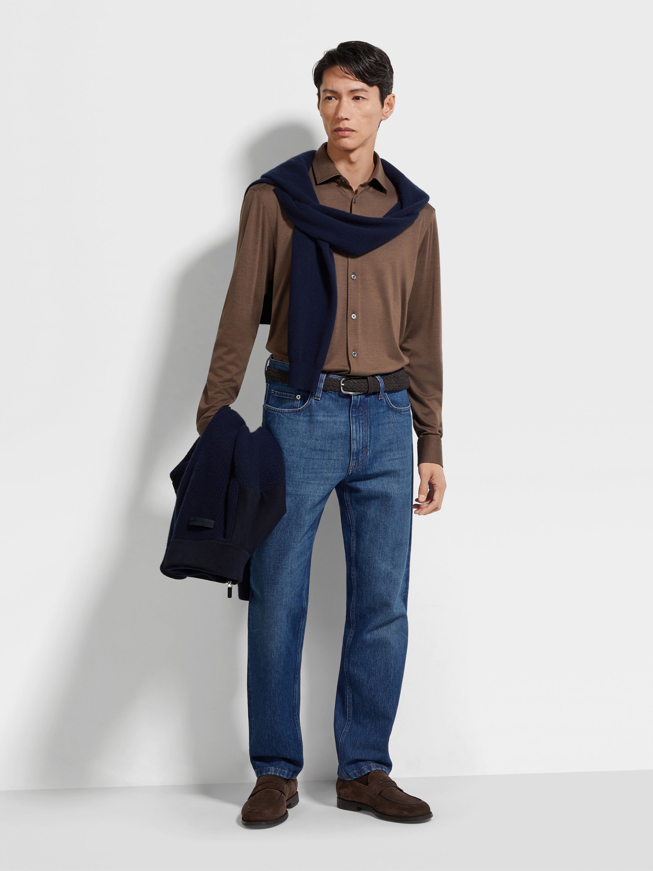 インクブルー ストーンウォッシュ コットンRocciaジーンズ/デニムパンツ 製品詳細写真 #2