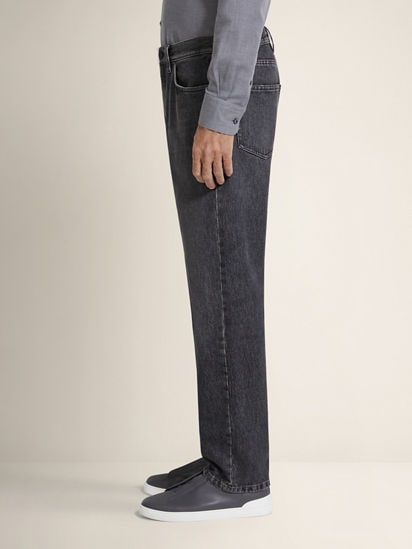 Dark Grey Stone Washed Cotton Roccia Jeans SS26 35518380 | Zegna NL