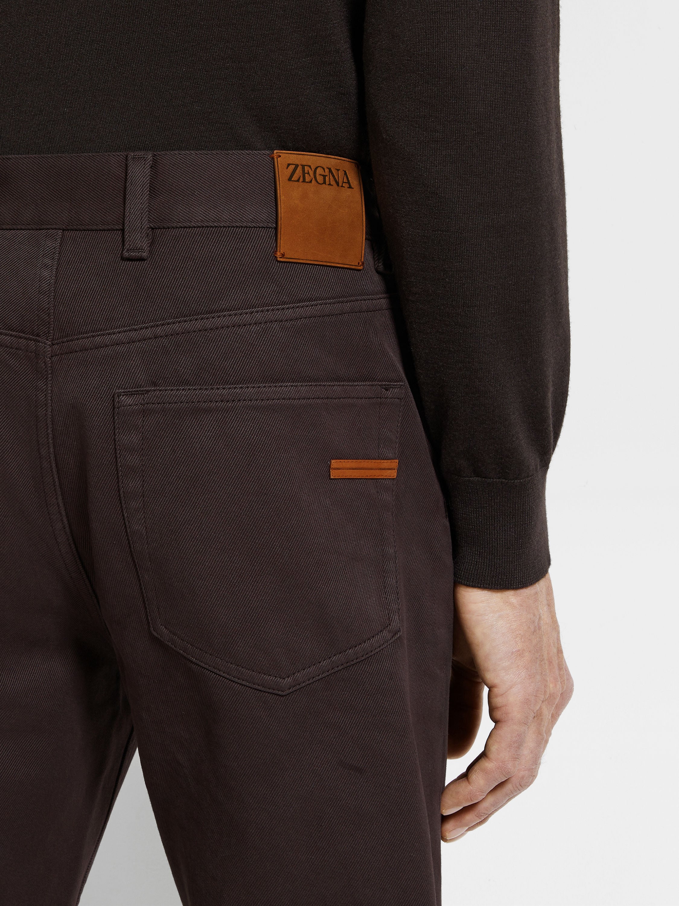 Dark Brown Délavé Roccia Pants Product detail photo #1