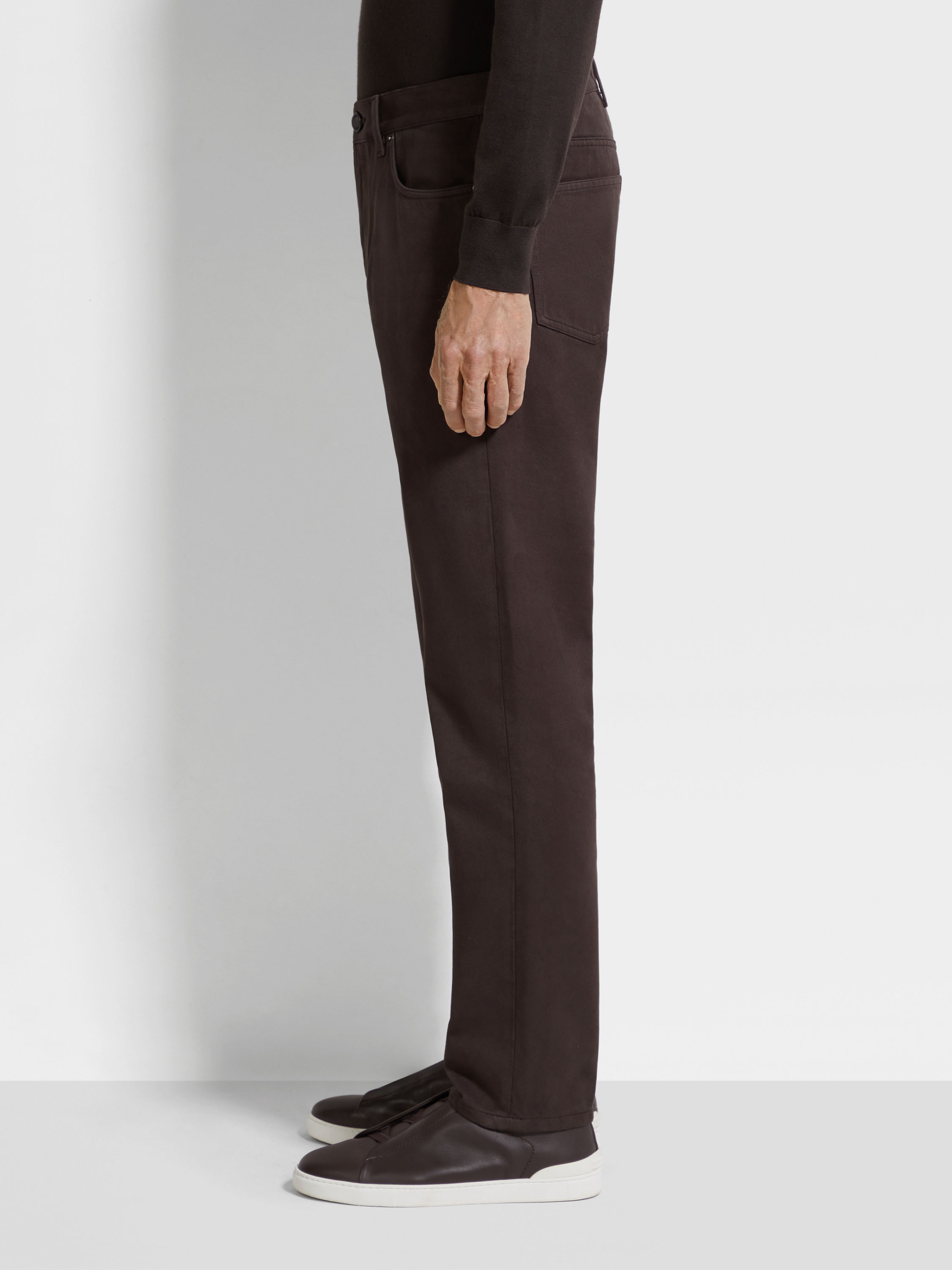 Dark Brown Délavé Roccia Pants Product detail photo #2