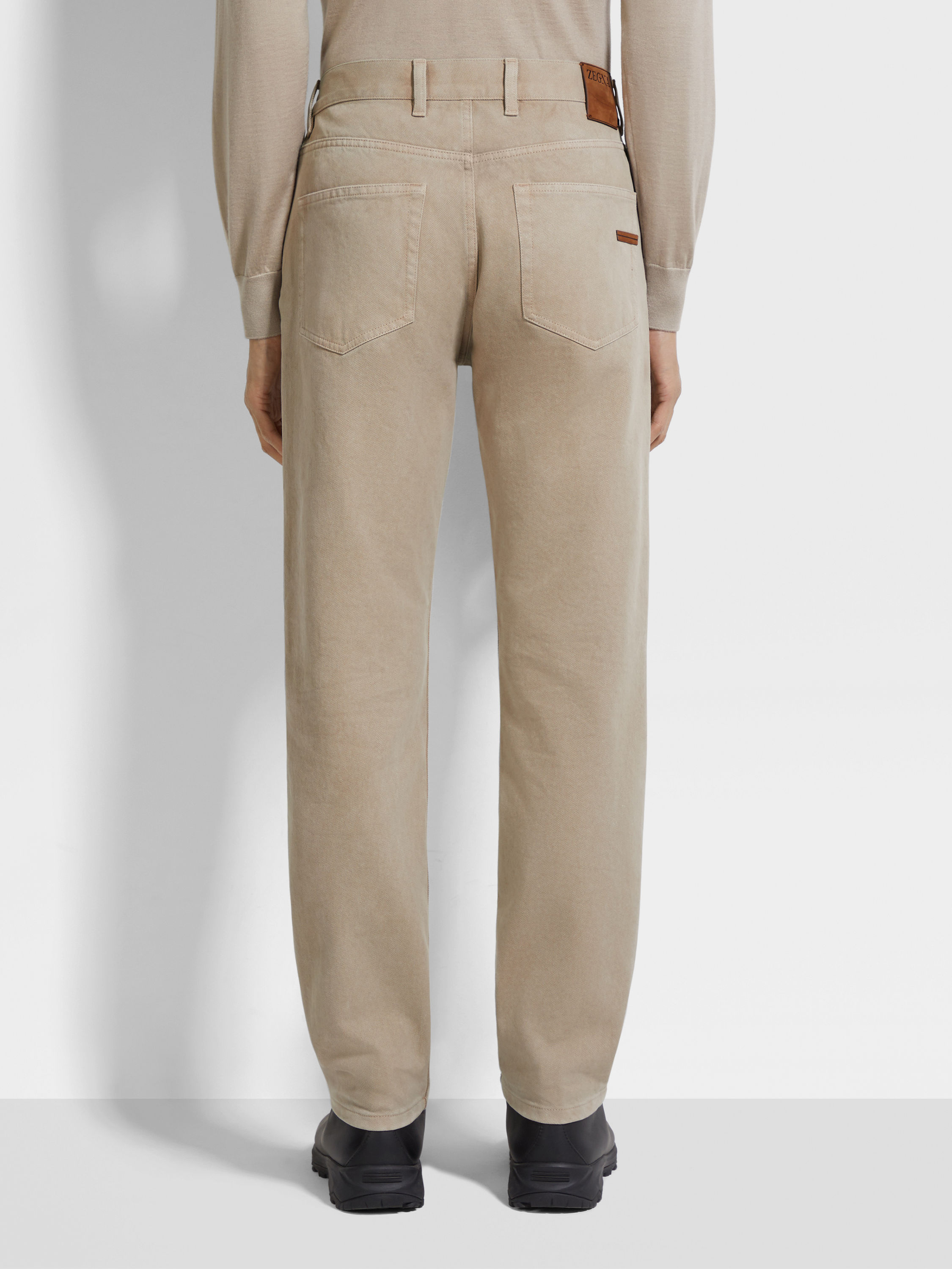 Light Taupe Délavé Roccia Pants Product detail photo #5