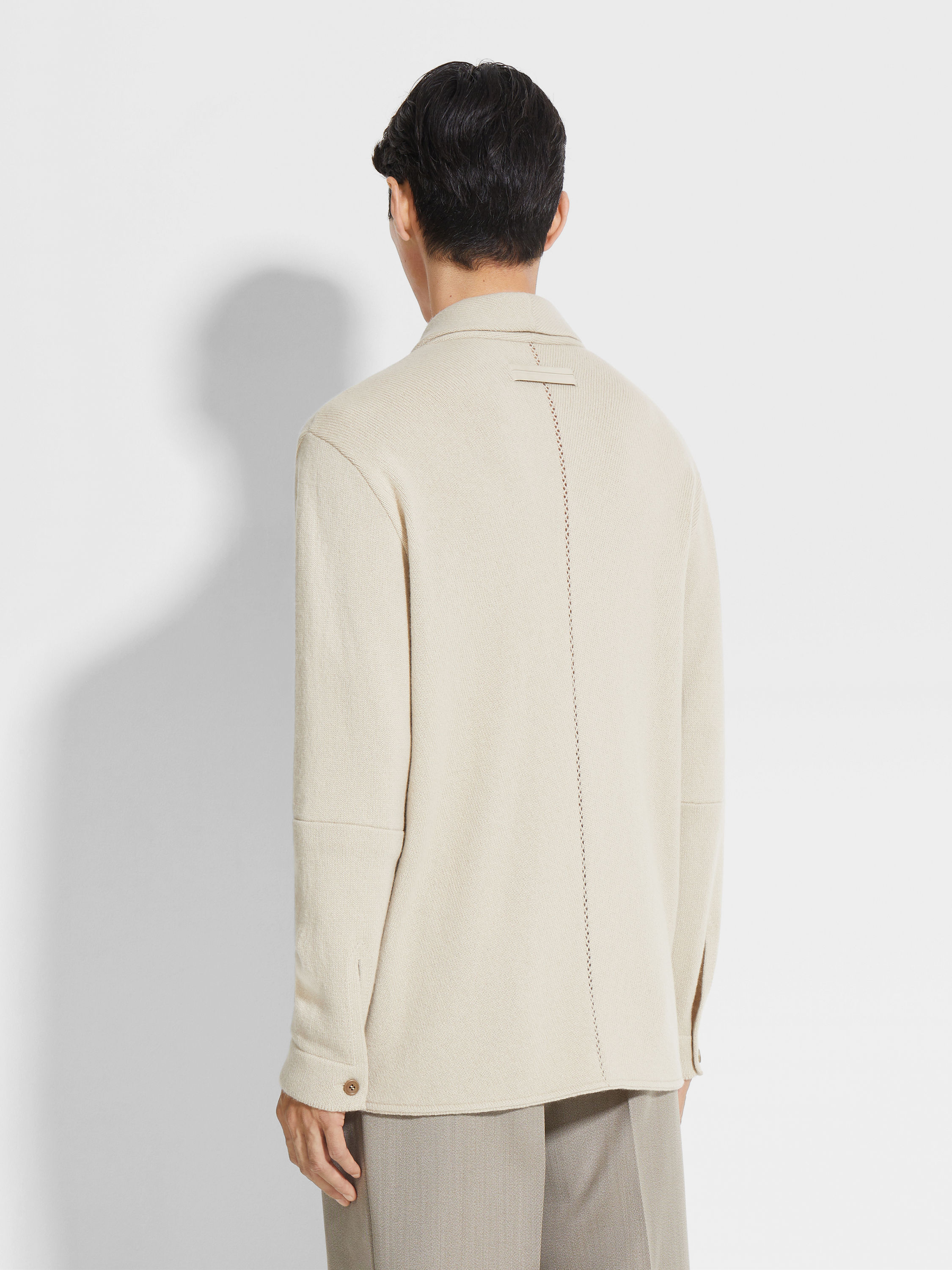 Light Beige Oasi Cashmere Shirt Product detail photo #4