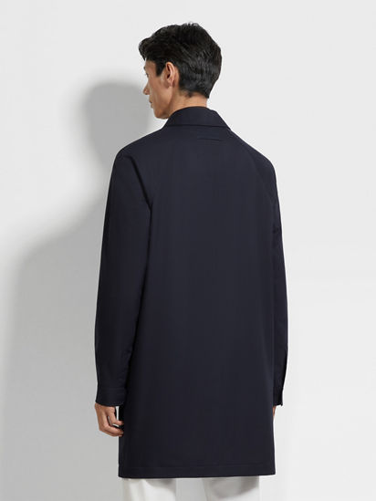 Zegna レザースプリングコート　ML 黒 シャーリング襟スプリングコート【セレモニー】|ネミカ | レリアン公式