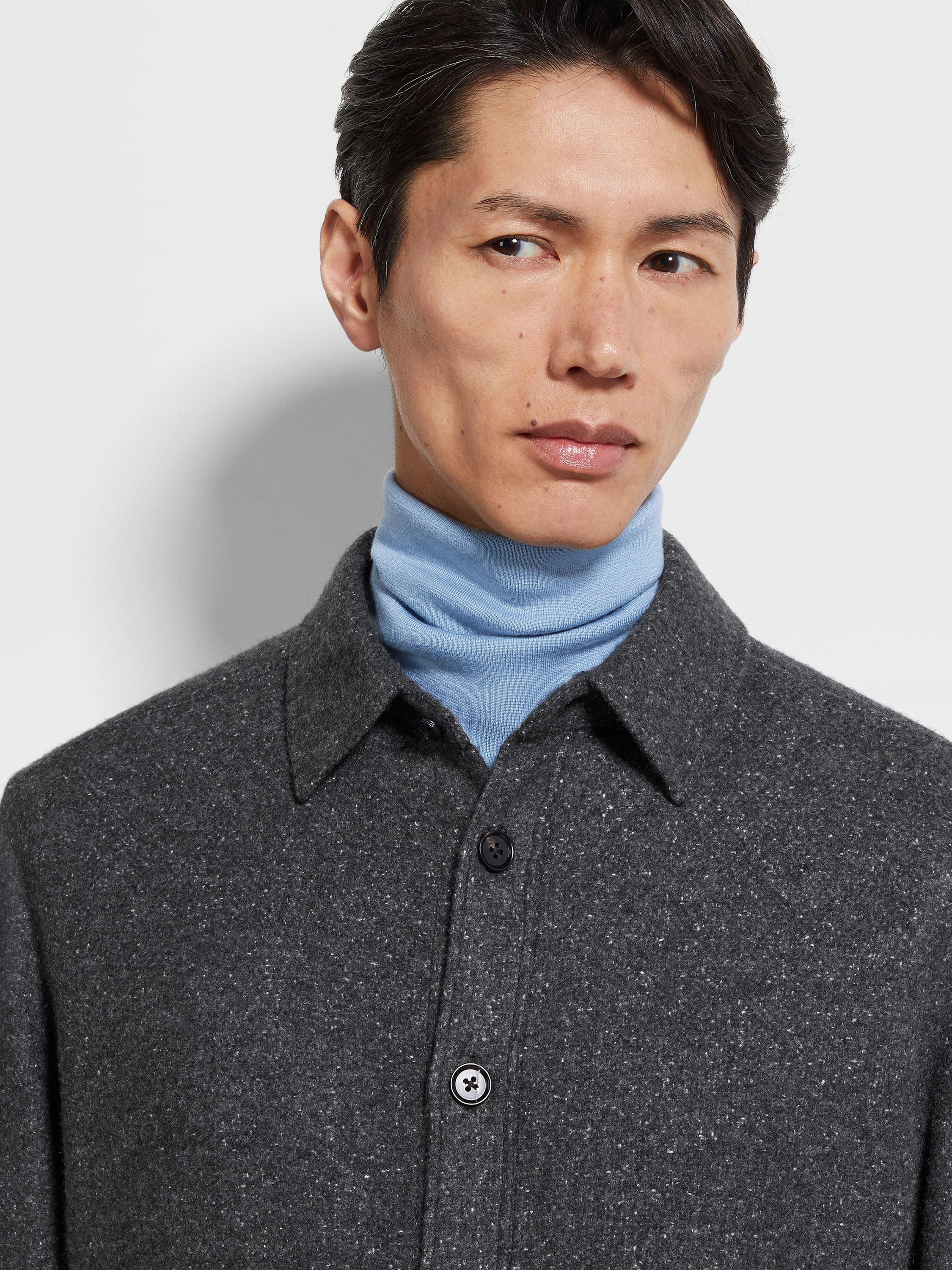 Overshirt in Cashmere e Seta Foto #2 di dettaglio del prodotto