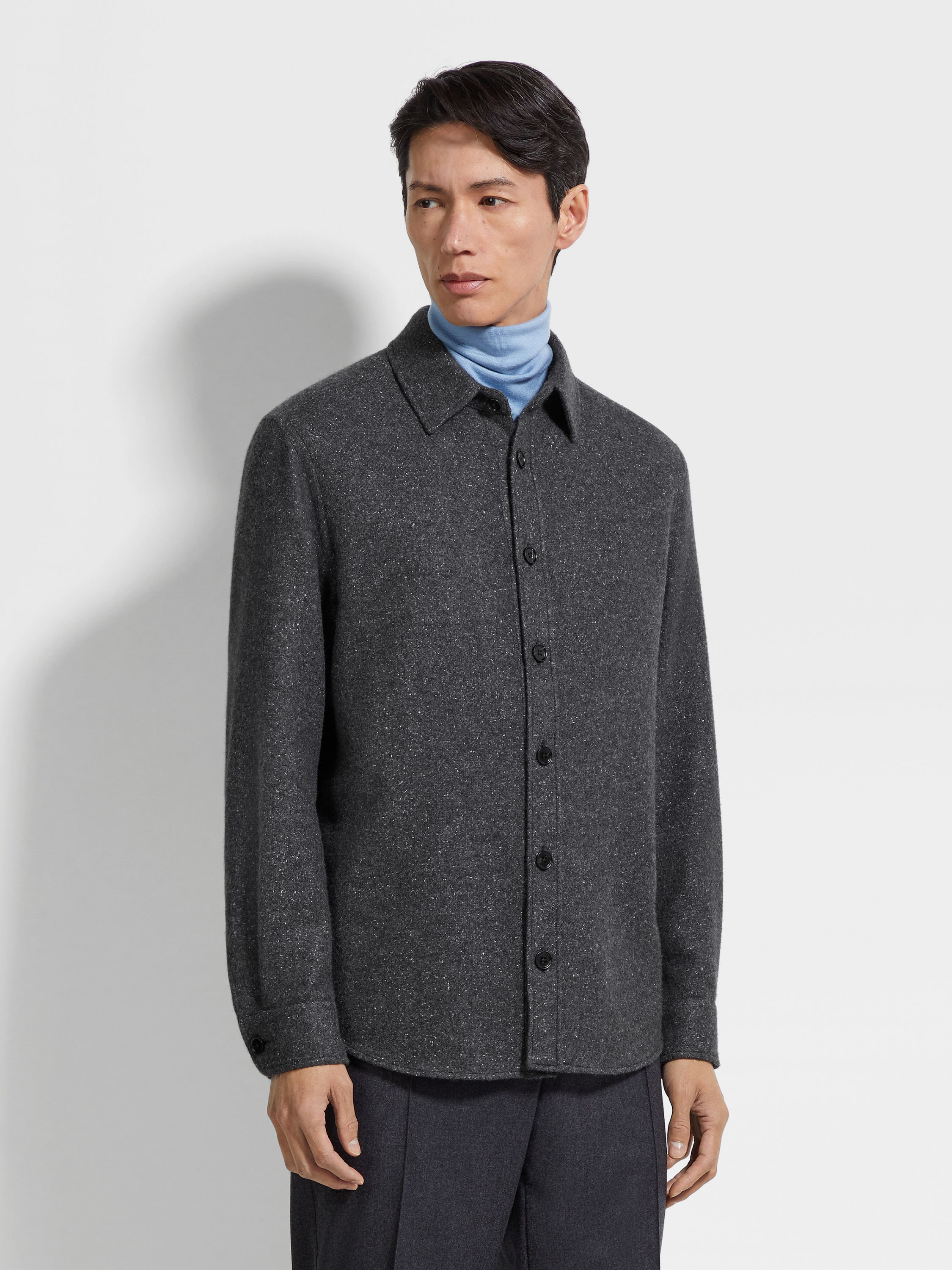 Overshirt in Cashmere e Seta Foto #3 di dettaglio del prodotto