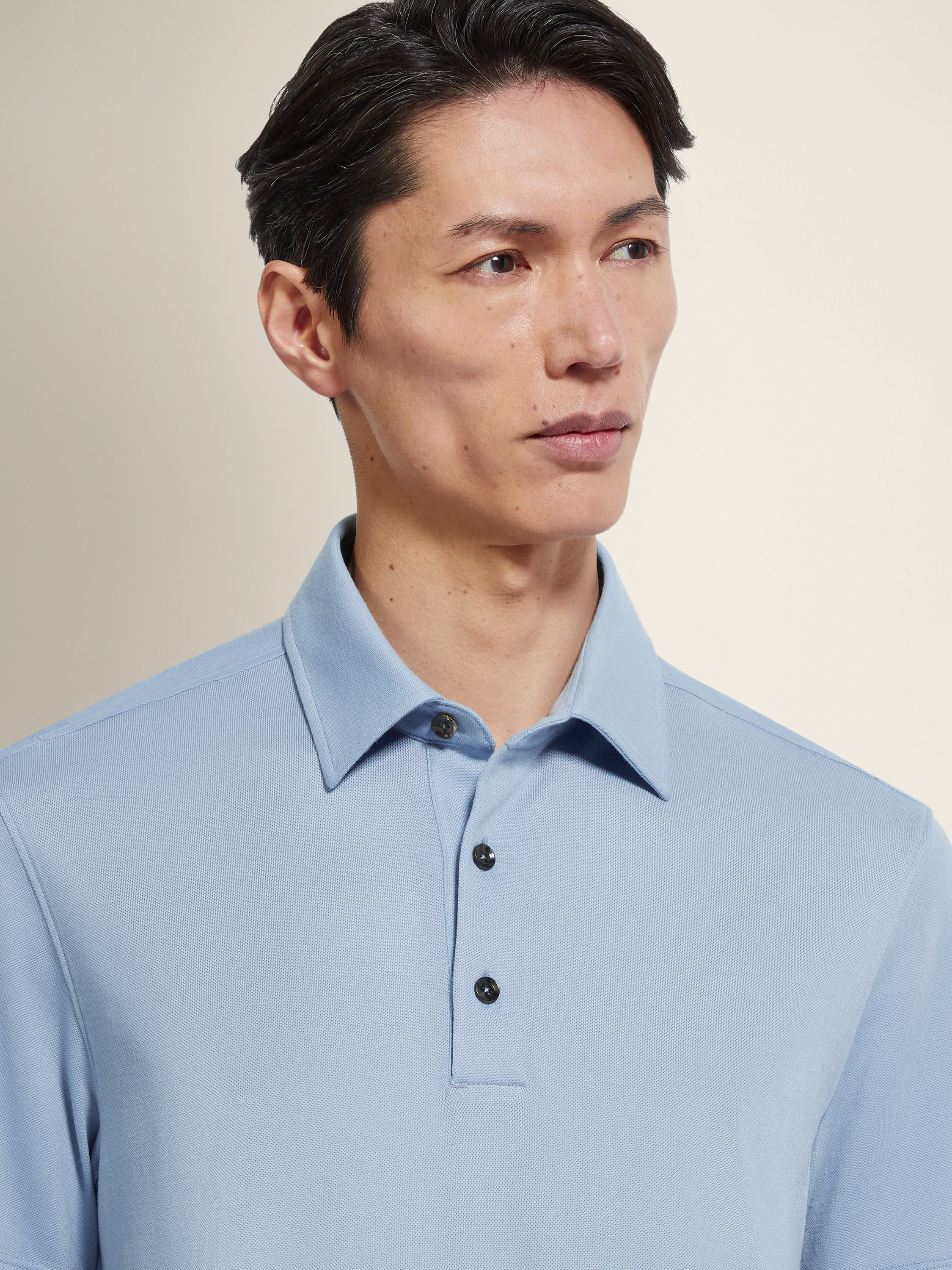 Light Blue Vellus Aureum Polo Shirt Product detail photo #1