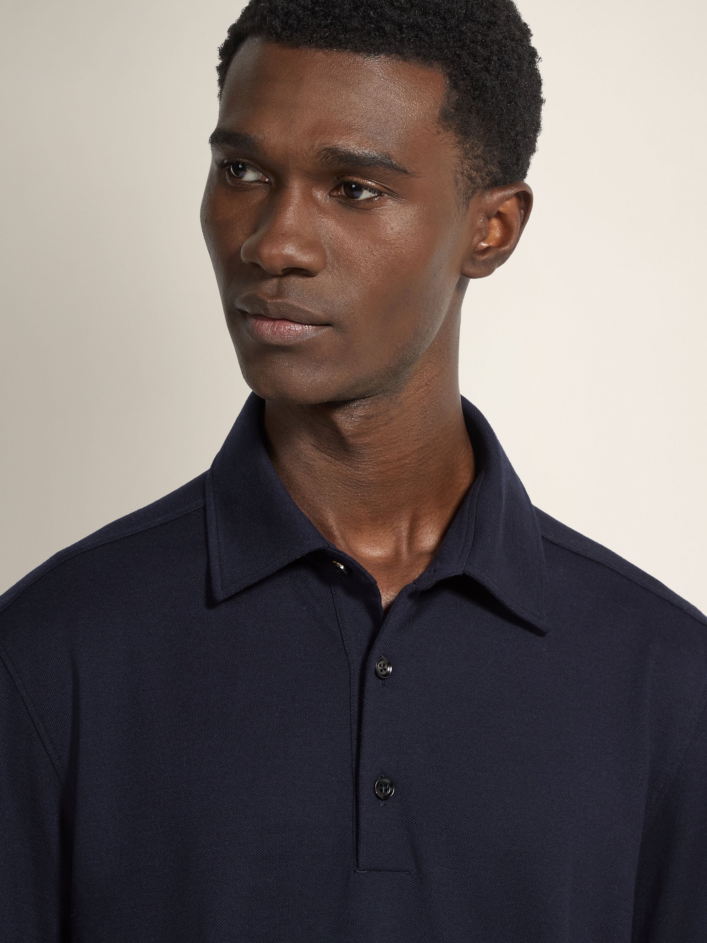 Ink Blue Vellus Aureum Polo Shirt Product detail photo #1