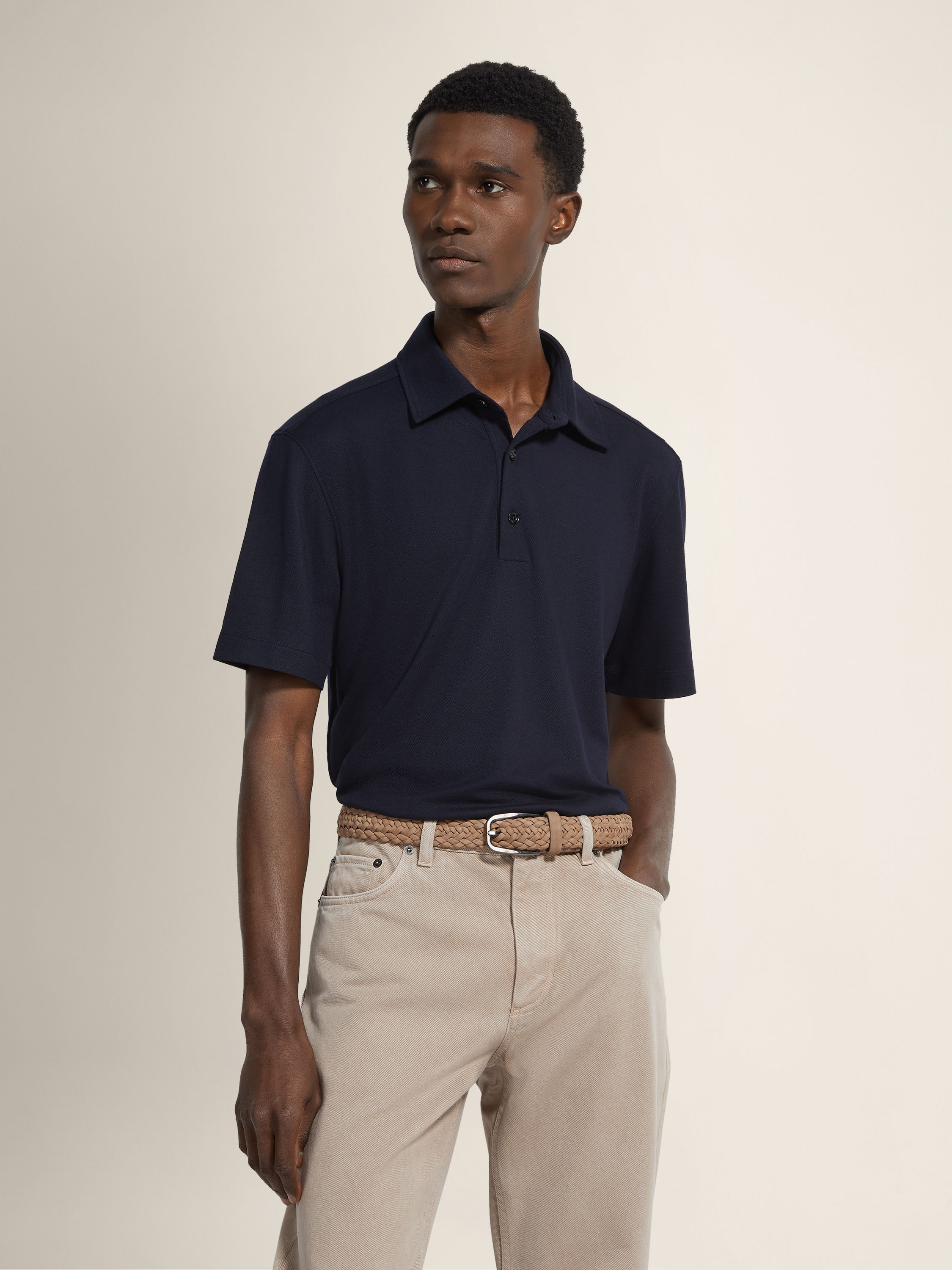 墨蓝色 Vellus Aureum Polo 衫 产品细节图 #2