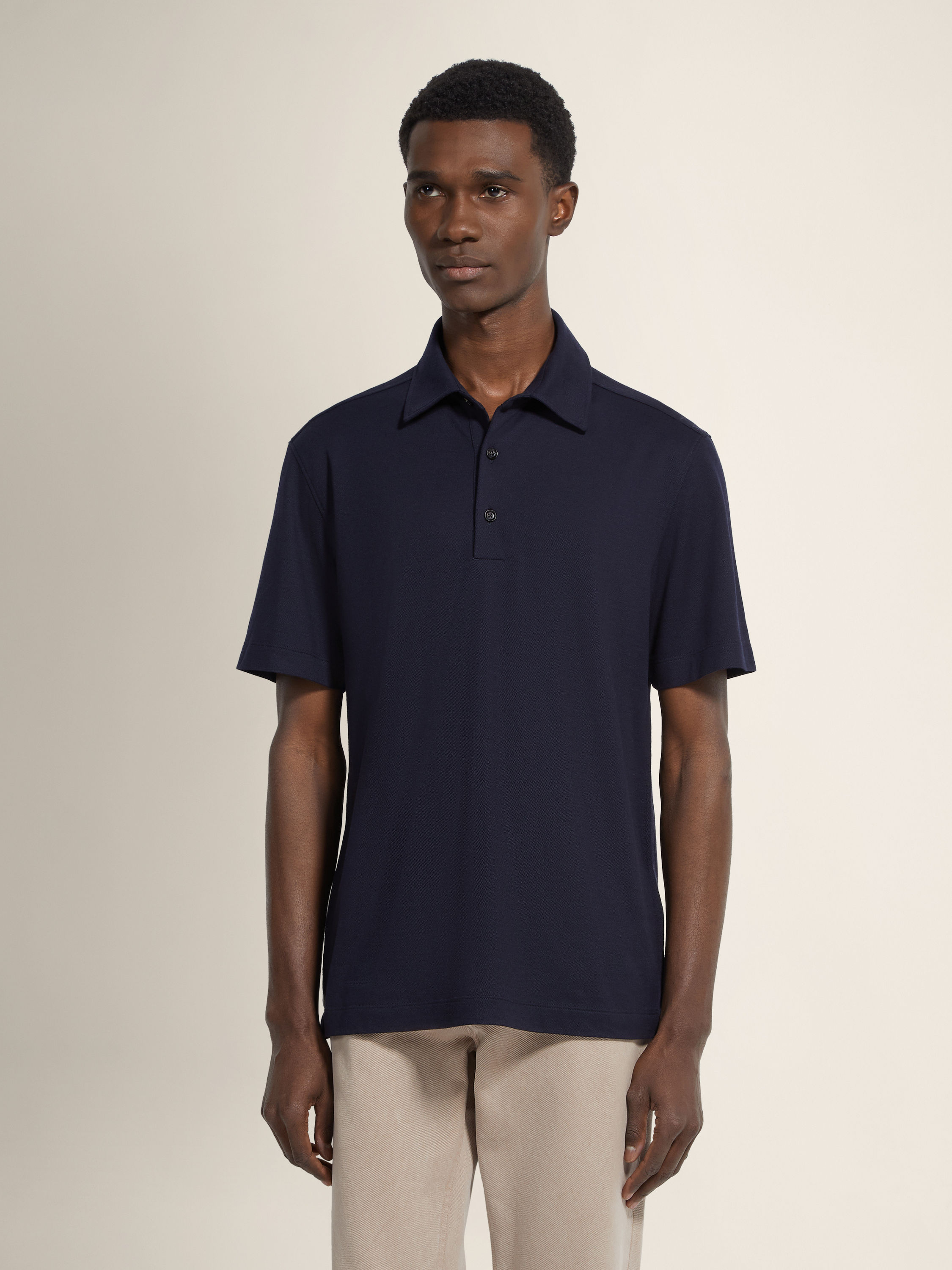 墨蓝色 Vellus Aureum Polo 衫 产品细节图 #3