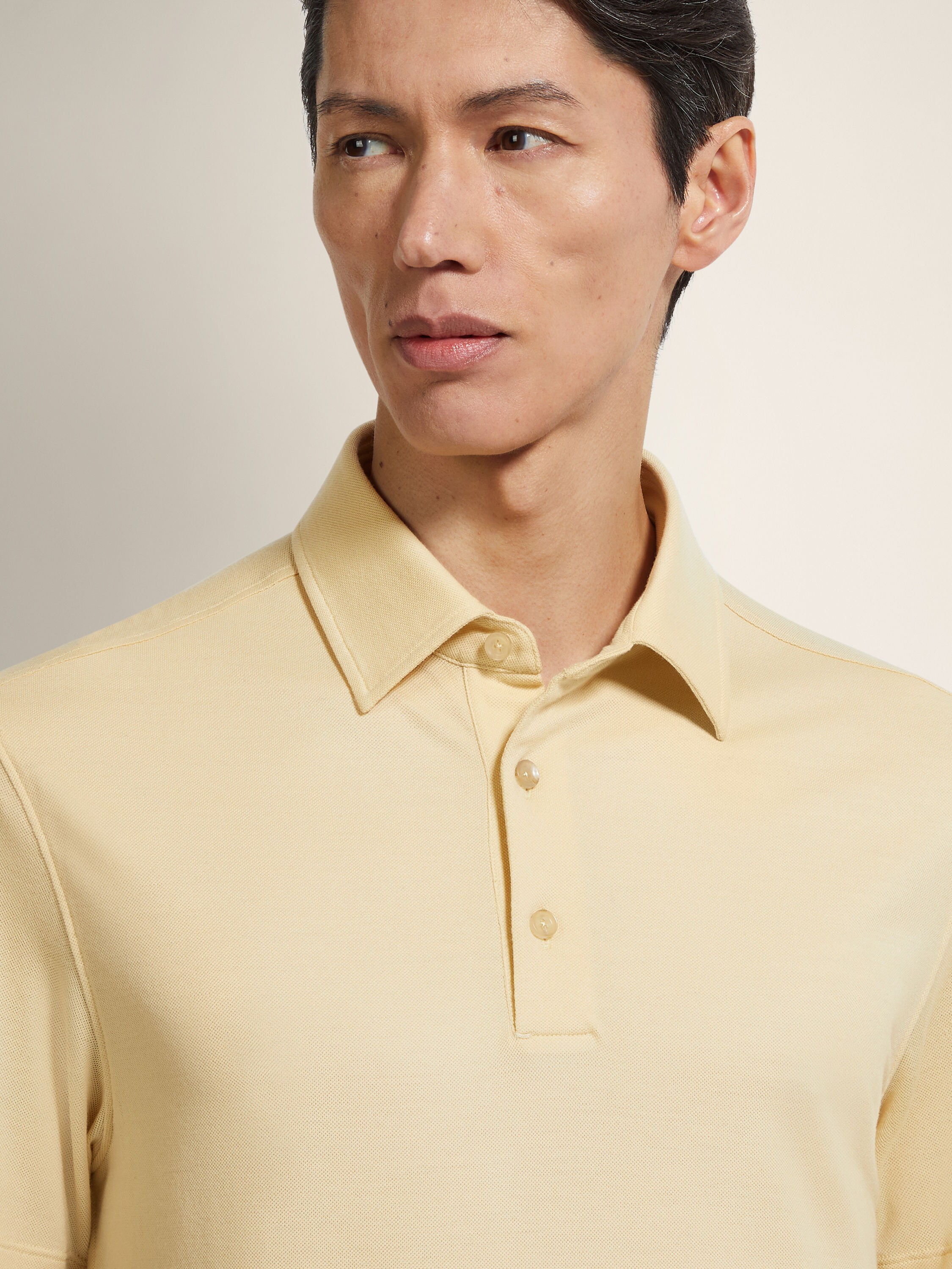 Pastel Yellow Vellus Aureum Polo Shirt Product detail photo #1