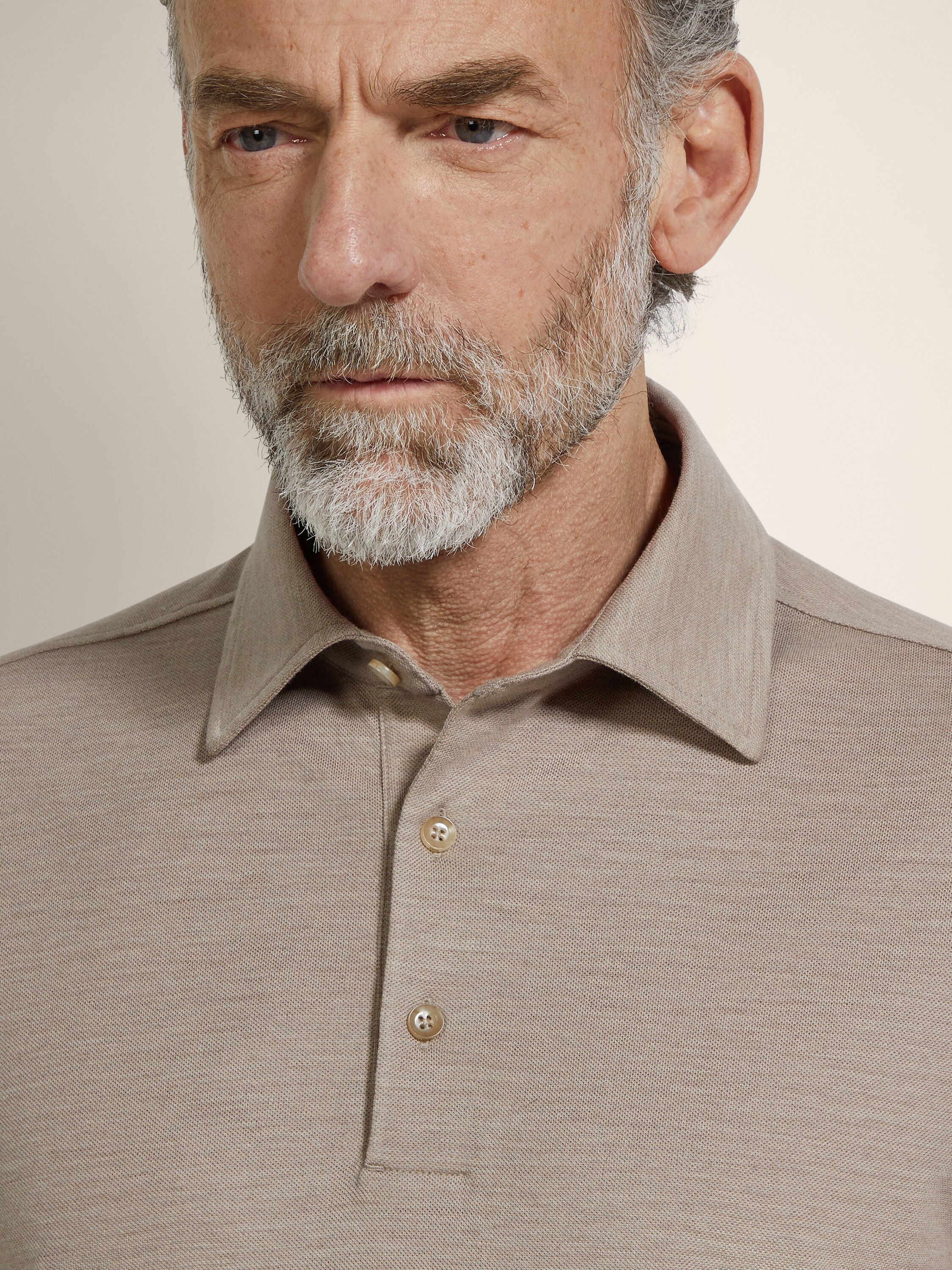 Light Taupe Vellus Aureum Polo Shirt Product detail photo #1