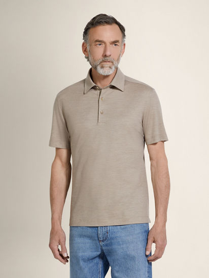 Light Taupe Vellus Aureum Polo Shirt SS26 35581977 | Zegna US