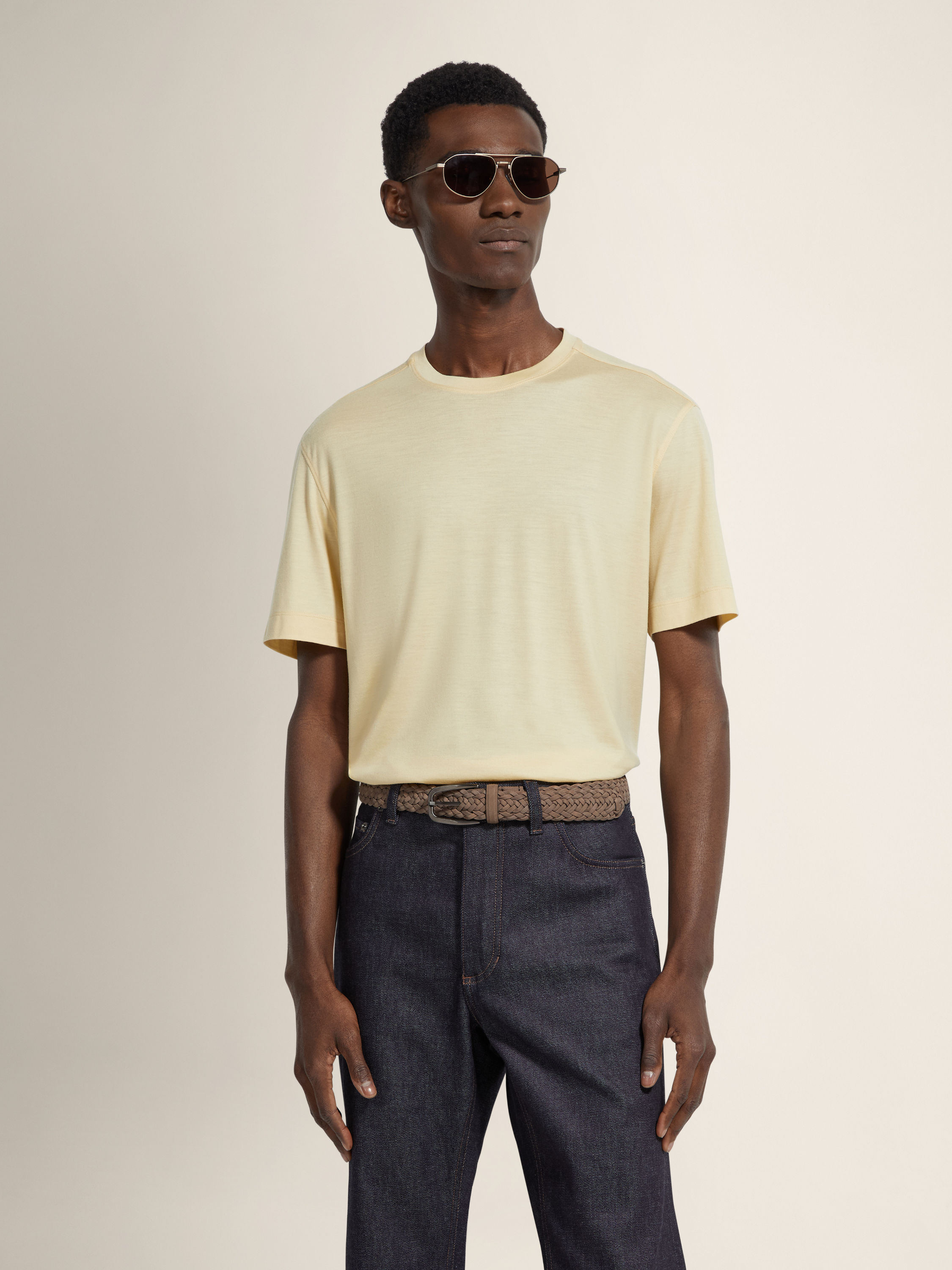 Pastel Yellow Vellus Aureum T-Shirt Product detail photo #2