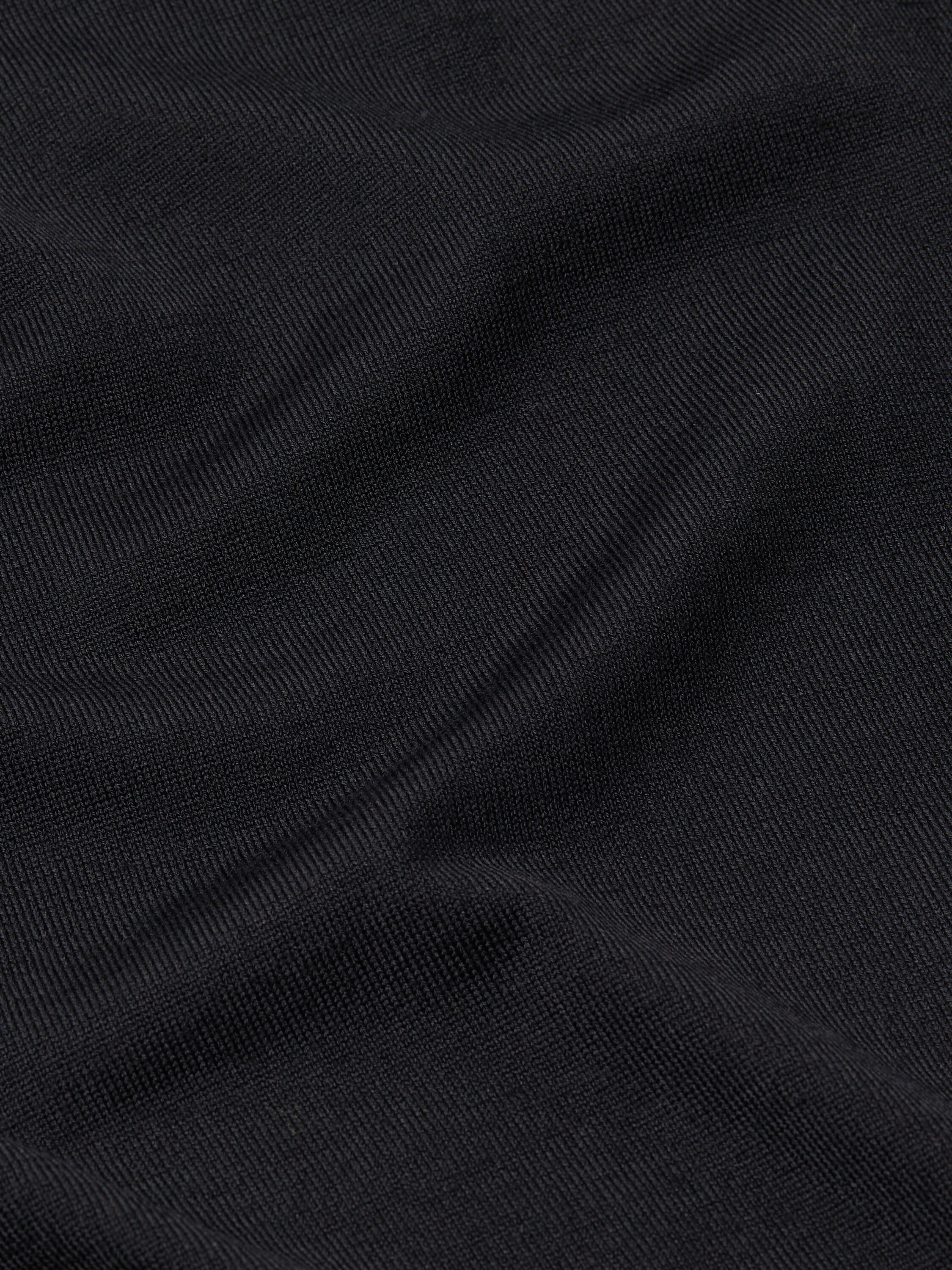 Black Wool Full Zip Cardigan Product detail photo #2