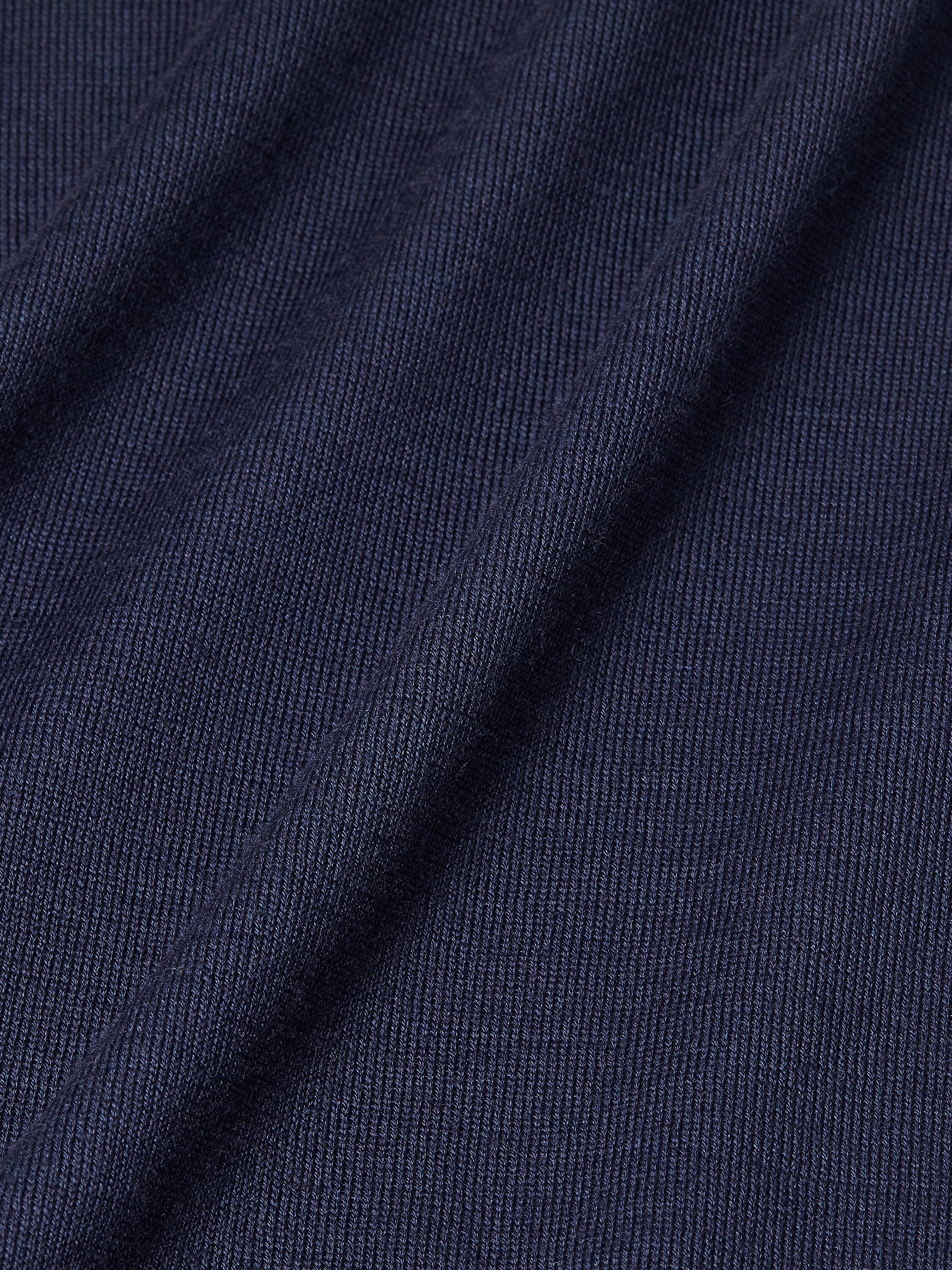 T-Shirt aus Wolle in dunklem Indigoblau Detailfoto #3 des Produkts