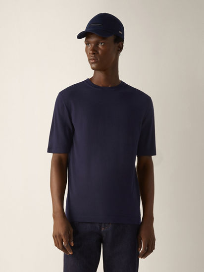 Navy Blue 15milmil15 Wool T-shirt SS26 37583959 | Zegna SE