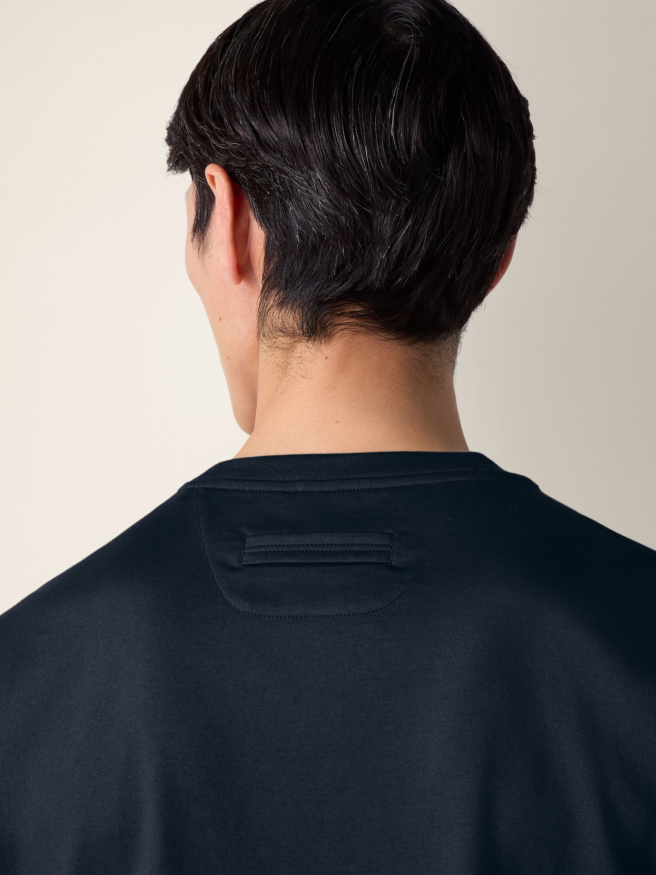 ネイビーブルー コットンTシャツ 製品詳細写真 #1