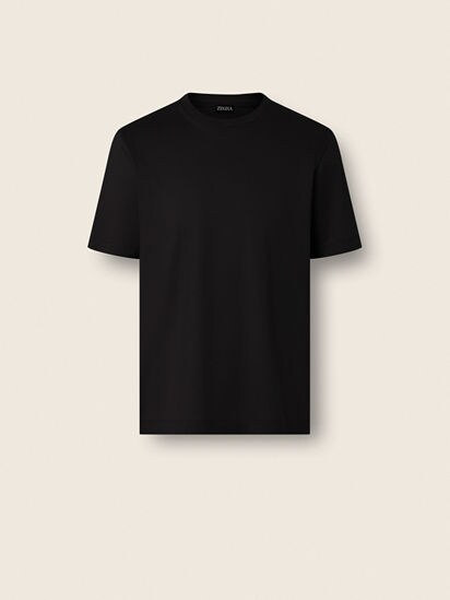 ブラック コットンTシャツ SS26 37150253 | Zegna JP