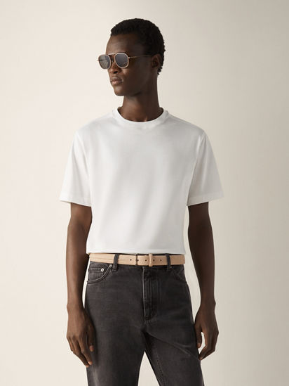 Optical White Cotton T-shirt SS26 37157746 | Zegna DK