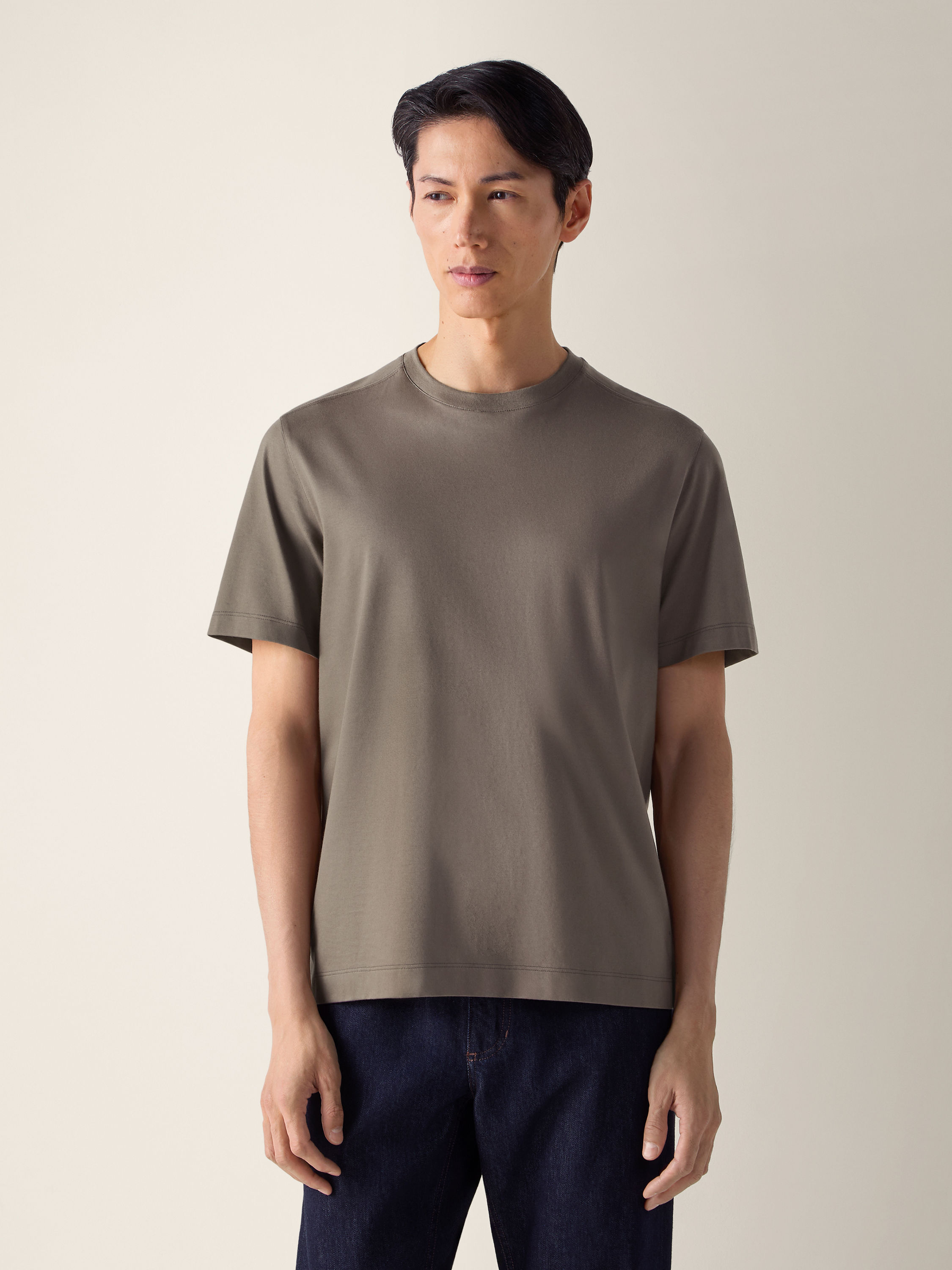 ダークトープ コットン Tシャツ 製品詳細写真 #2