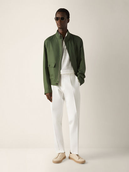 White Oasi Lino Polo Shirt SS26 37127812 | Zegna US