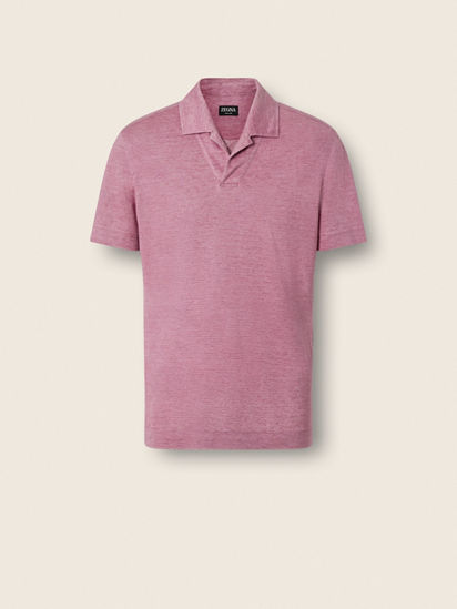 Pink Oasi Lino Polo Shirt SS26 37127801 | Zegna NL