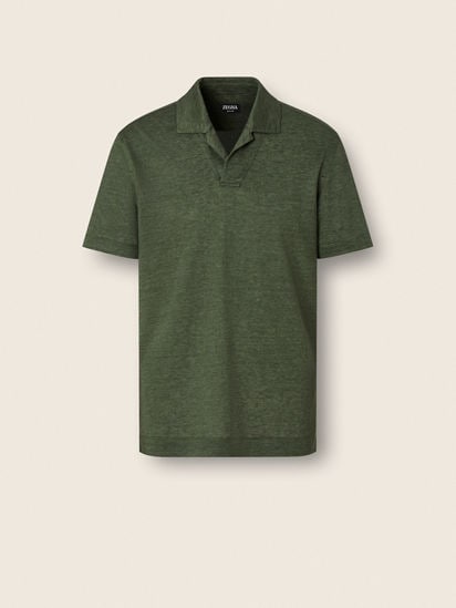 パイングリーンOasi Linoポロシャツ SS26 37127811 | Zegna JP
